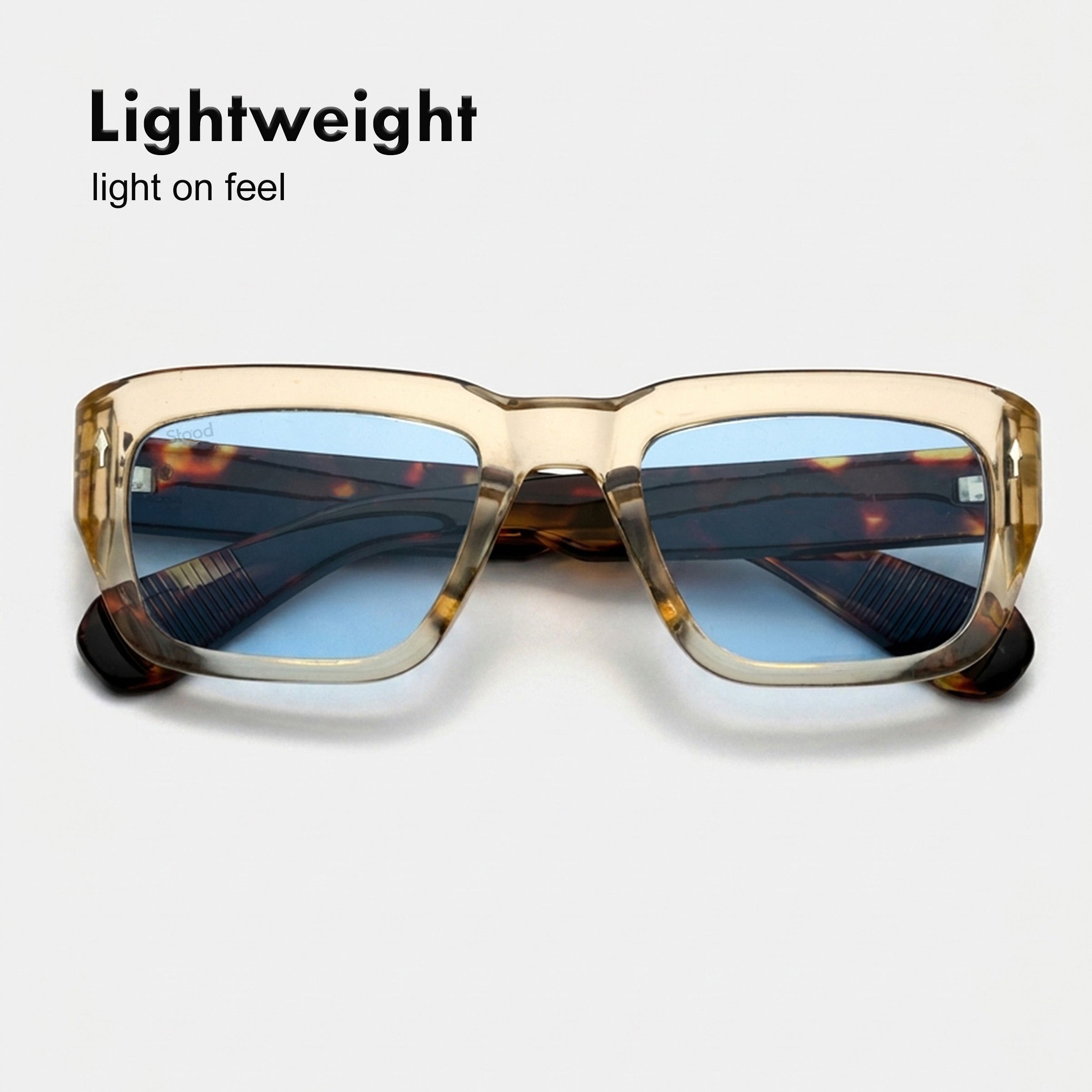 Stood Rectangle UV Protected Brown Sunglasses For Men & Women - SG-STD0037-C2