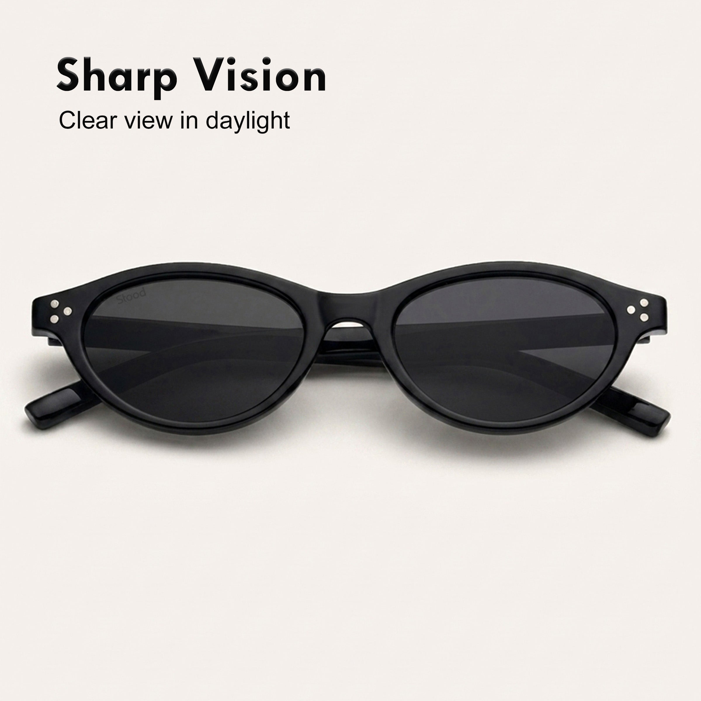 Stood Narrow Oval Black UV Protection Sunglasses For Men & Women Stylish – SG-STD0015-C1