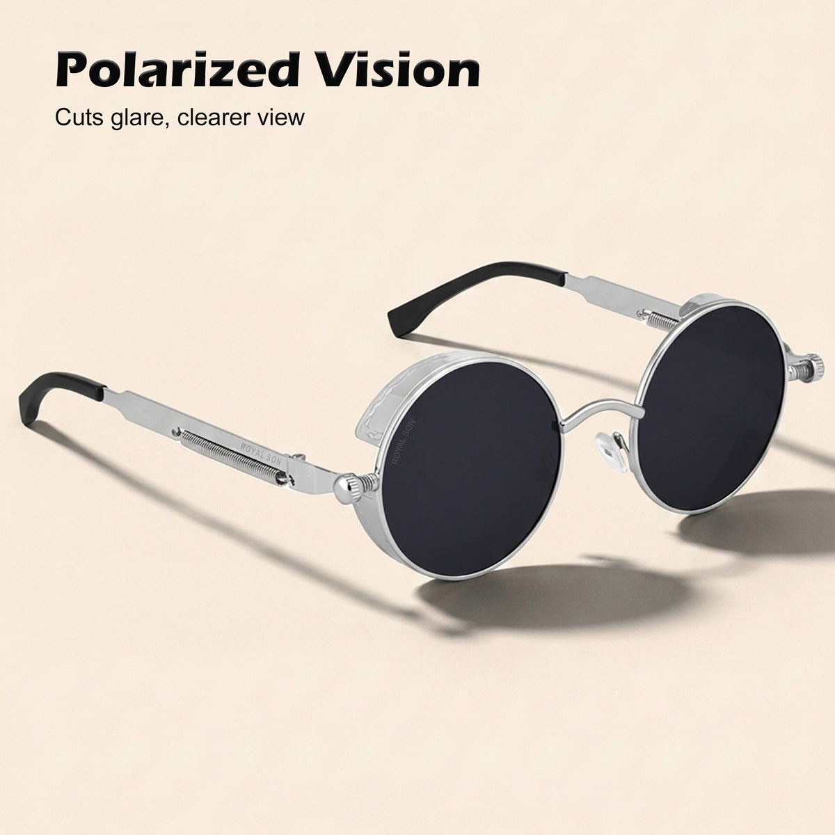 Royal Son Round Polarized Men Women Sunglasses - CHI0084-C1