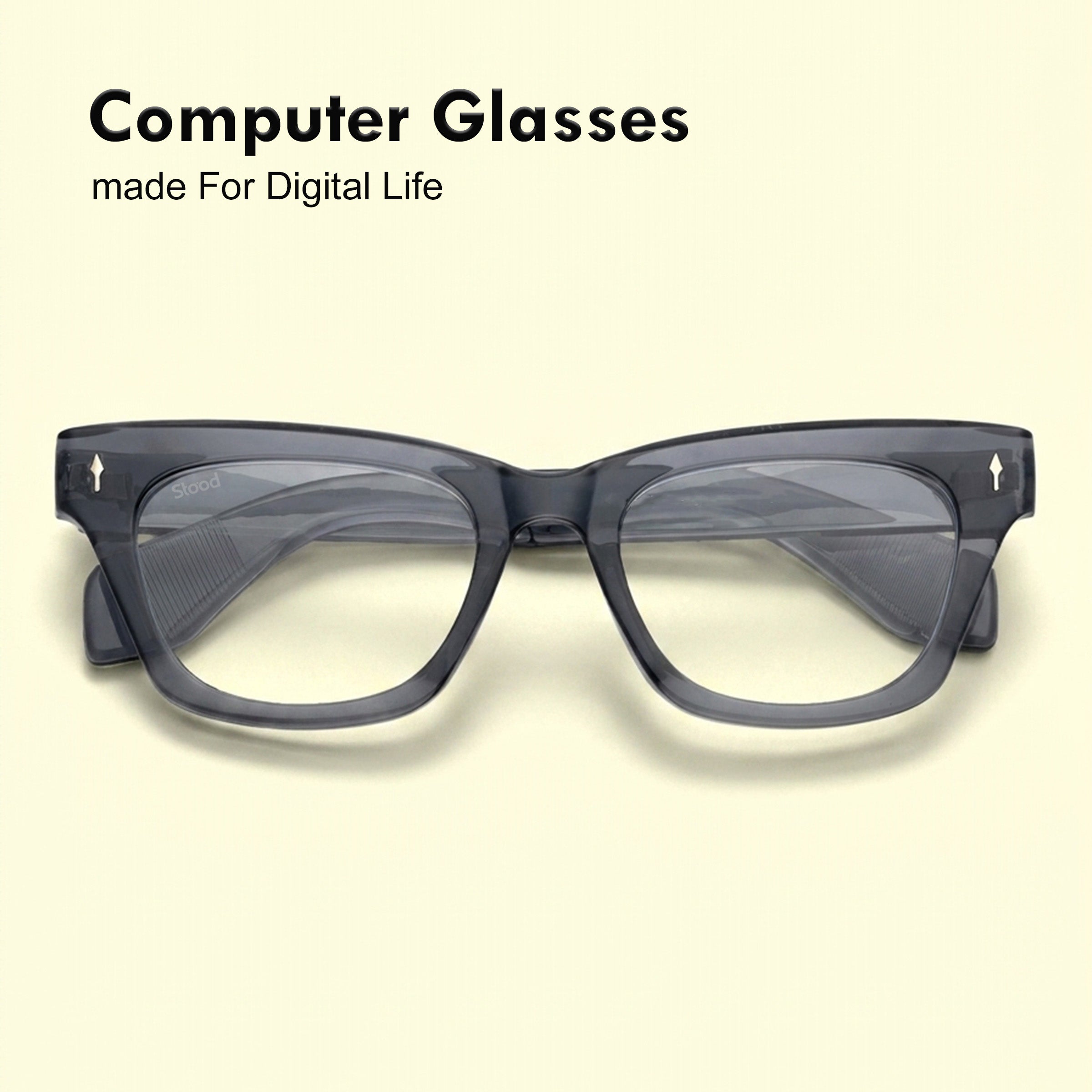 Stood Square Anti Glare Spectacles Frames For Men & Women – SF-STD0027-C2