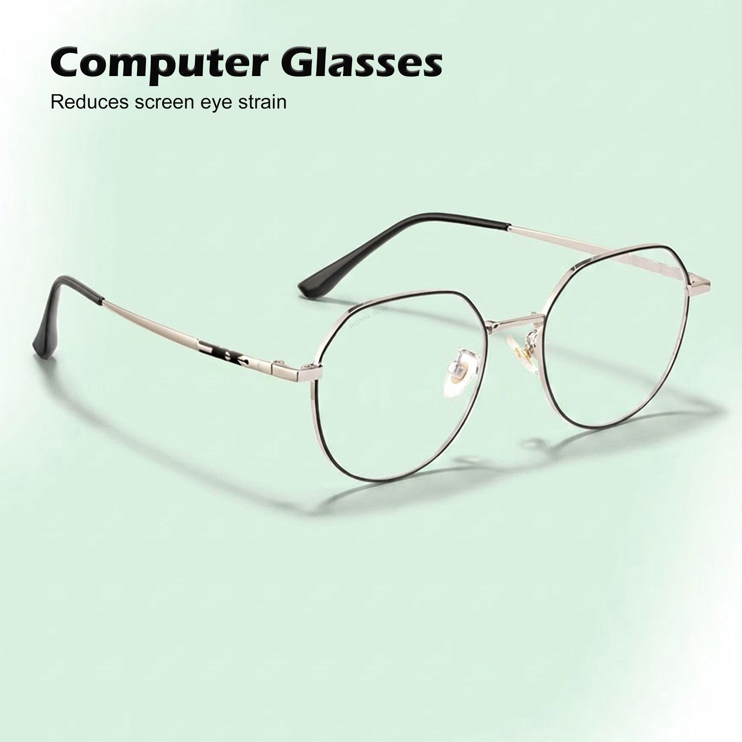Royal Son Round Blue Ray Cut Men Women Eye Glasses - SF0018-C2