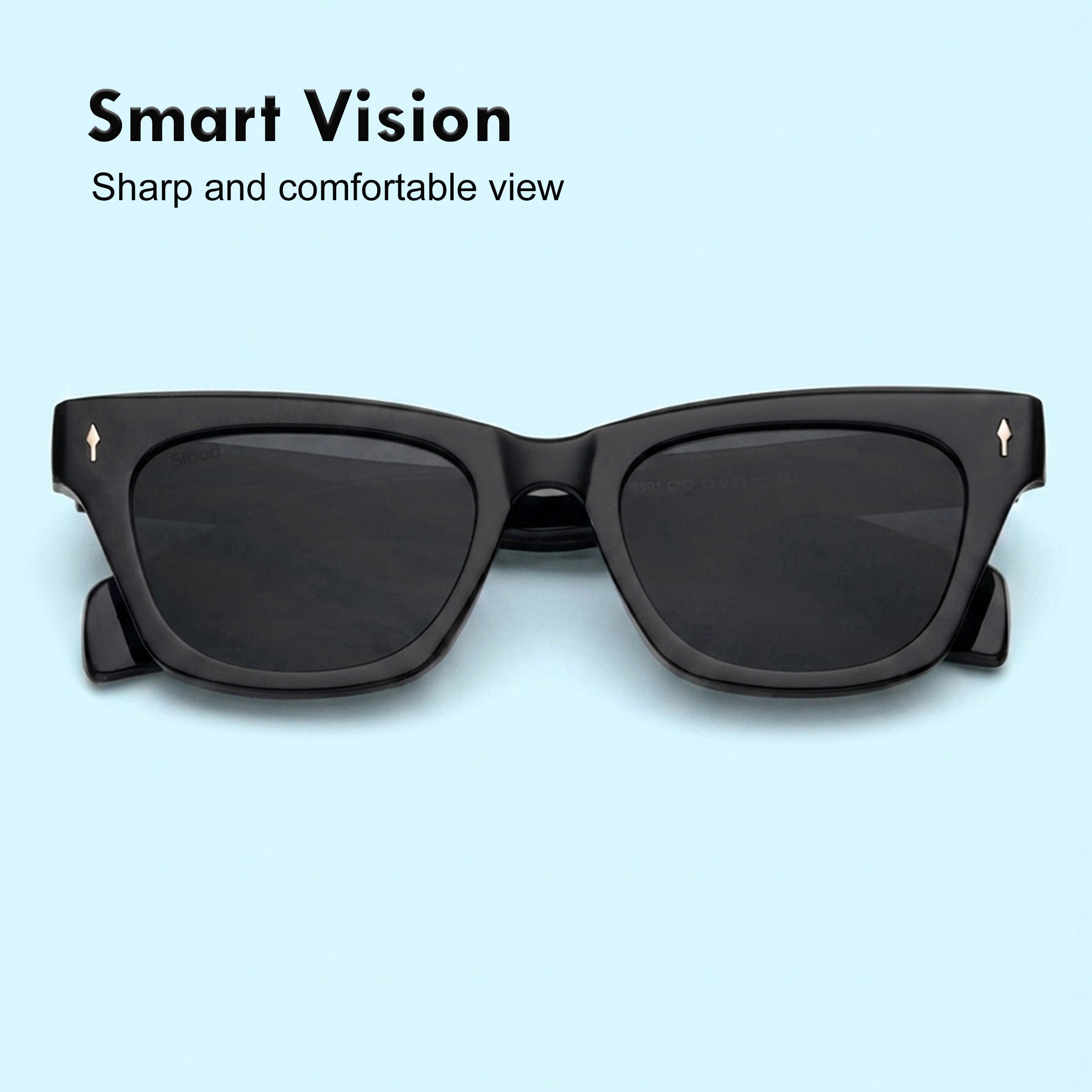 Stood Cat Eye Square Black UV Protection Sunglasses For Men & Women Stylish – SG-STD0027-C1