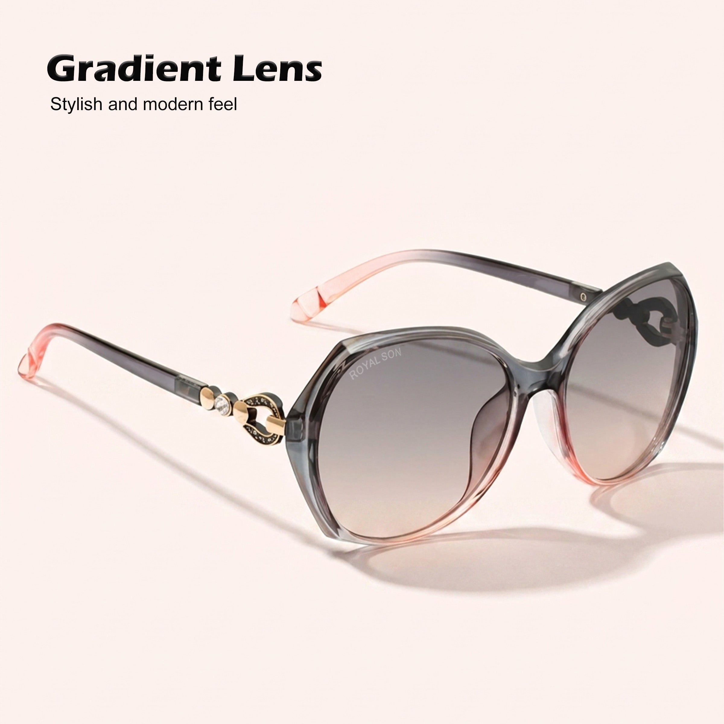 Royal Son Oversized Butterfly UV Protected Women Sunglasses - CHIWM00116-C3