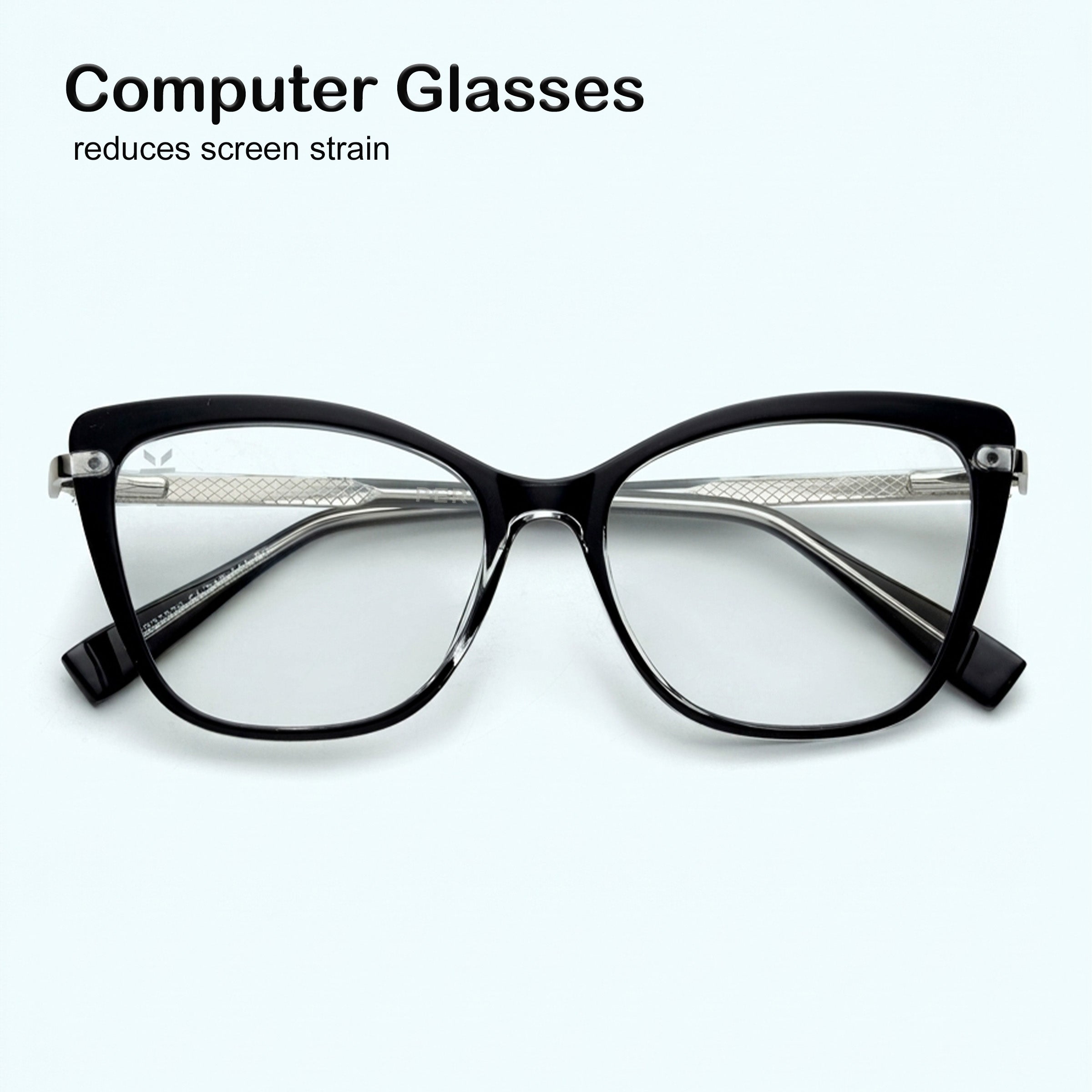 Perkey Square Cat Eye Protection Computer Glasses For Women – OPTL0027-C1