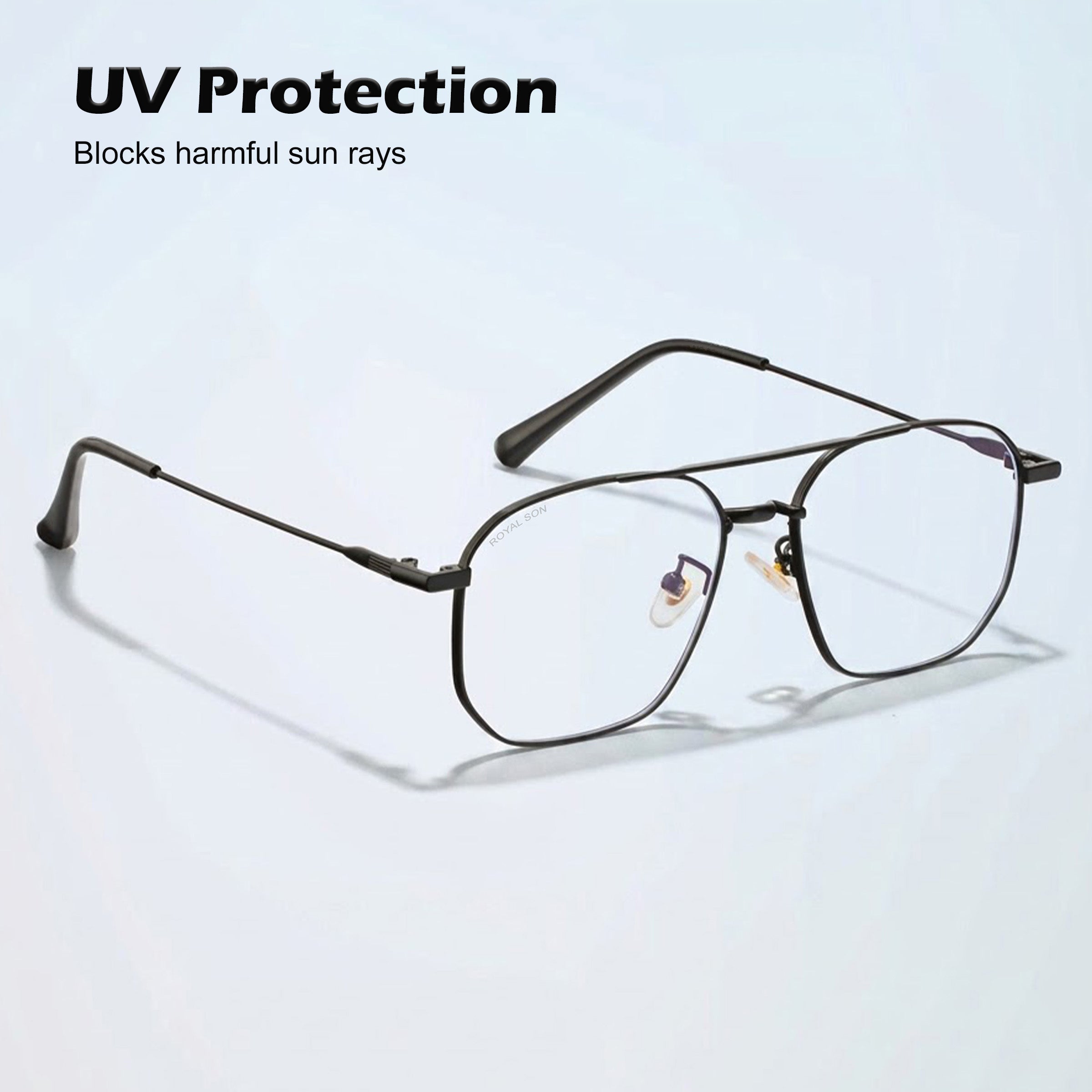 Royal Son Square Blue Ray Cut Men Women Eye Glasses - SF0020-C1