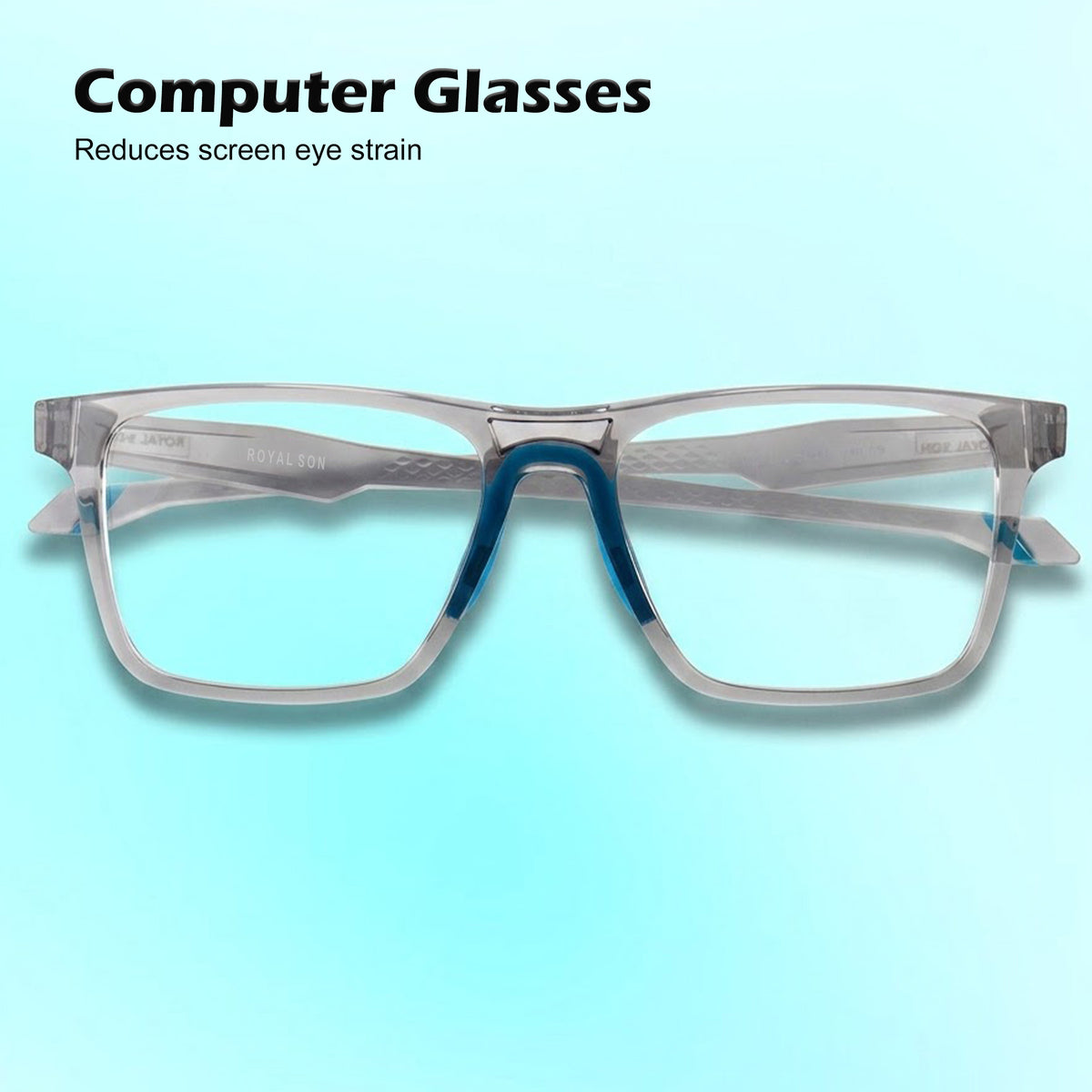 Royal Son Full Rim Computer Glasses Spectacles Frame For Men- SF-RS1010-C9