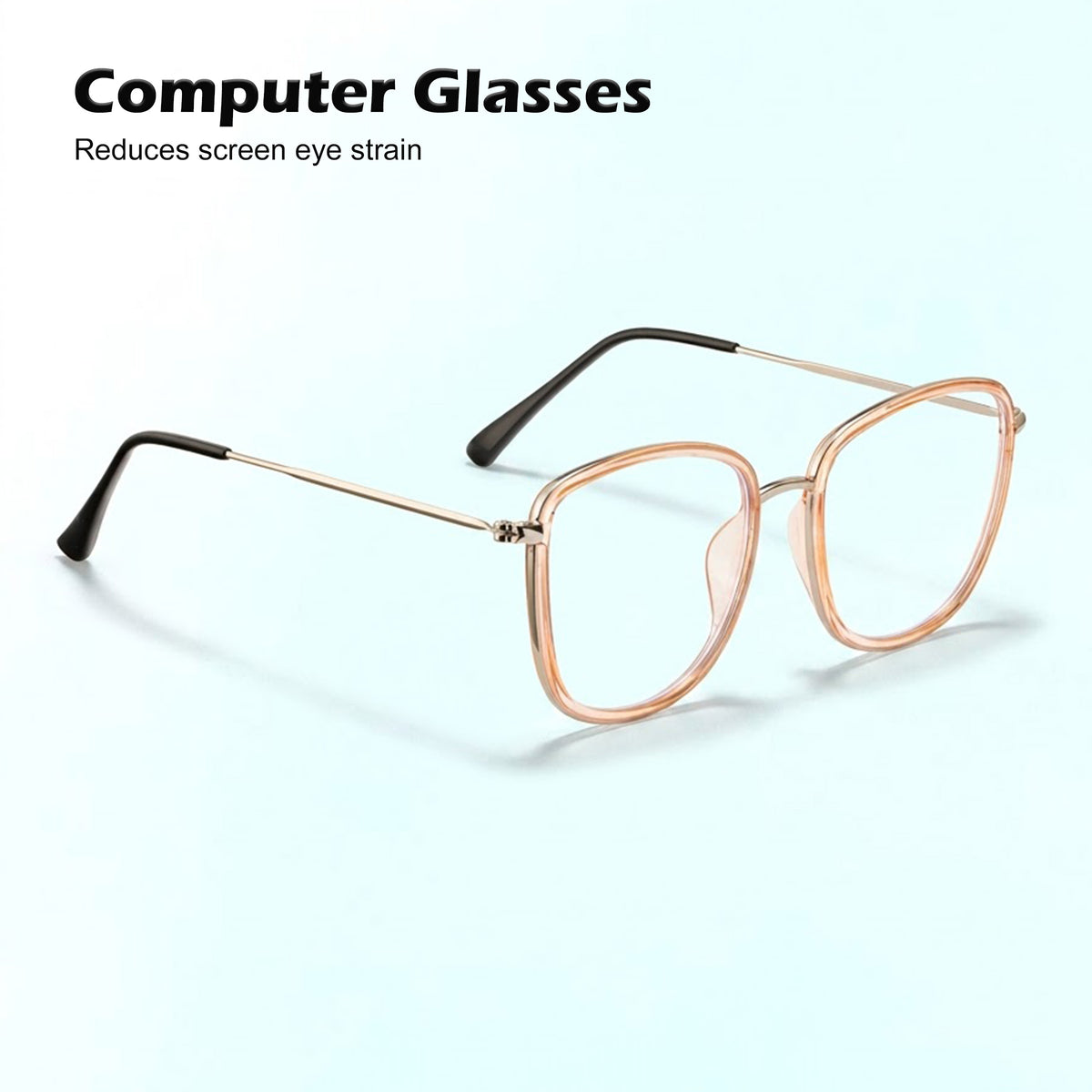 Royal Son Square Blue Ray Cut Men Women Eye Glasses - SF0015-C3