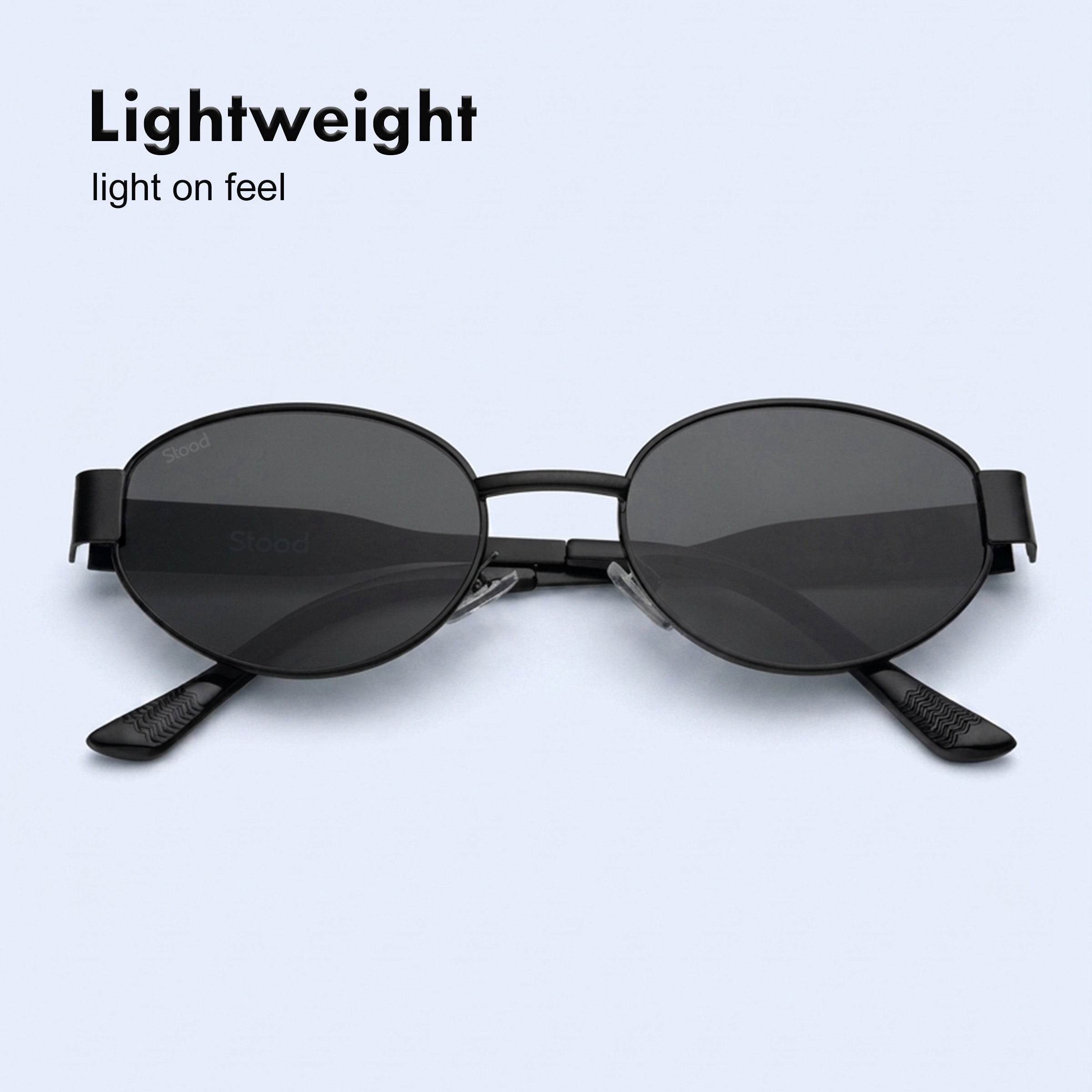 Stood Oval Black UV Protection Sunglasses For Men & Women Stylish – SG-STD0023-C1