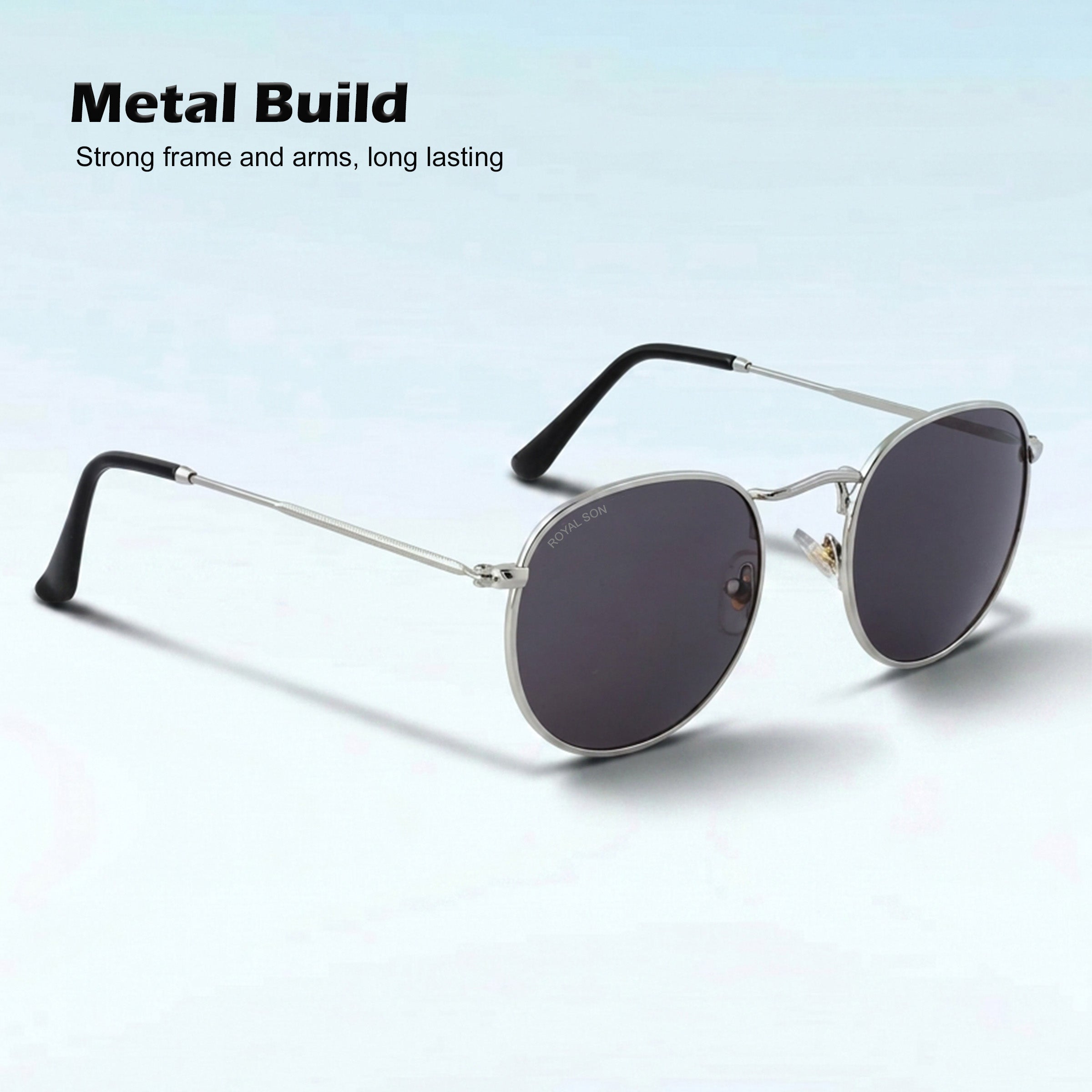 ROYAL SON UV Protected Round Sunglasses For Men And Women - RS0013RD