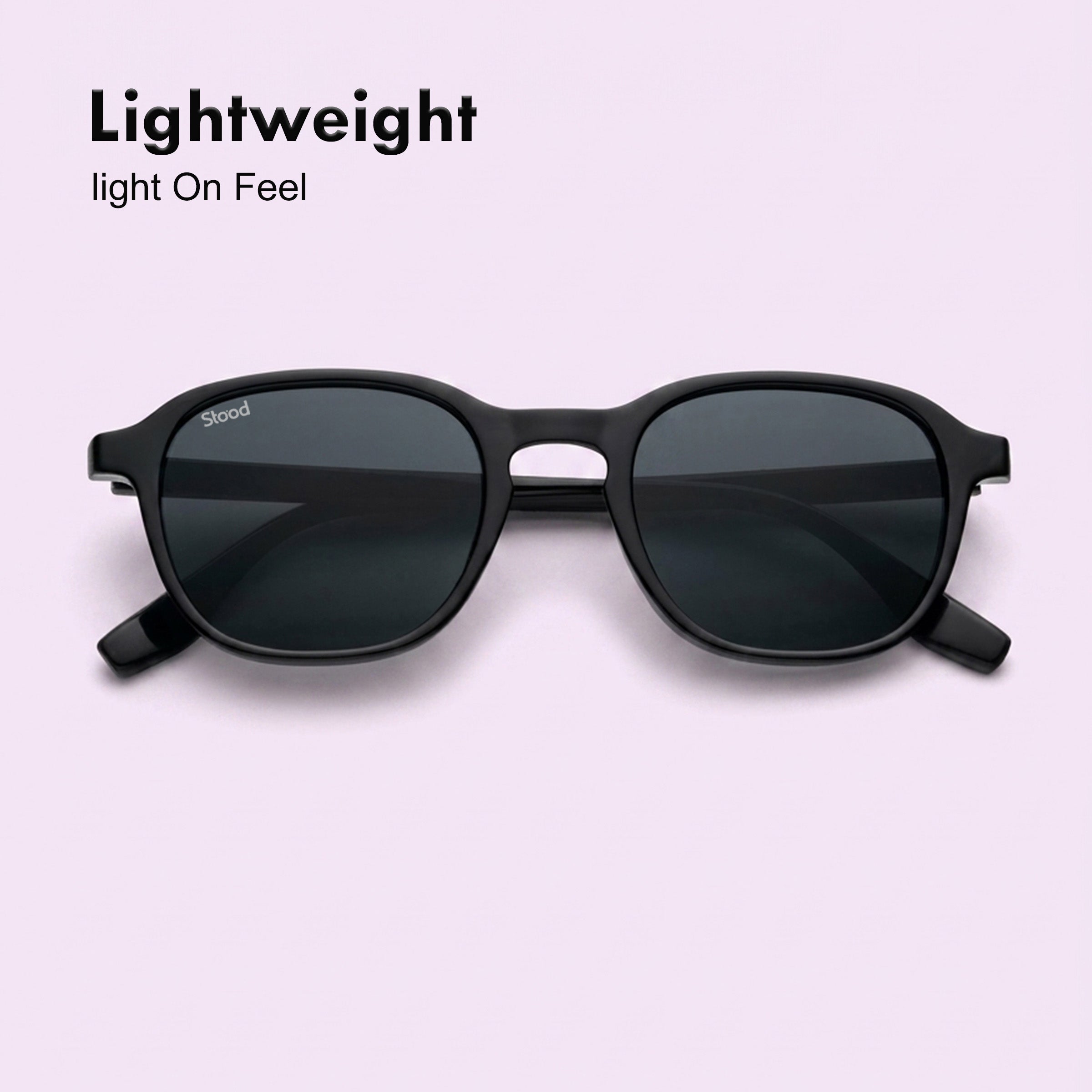 Stood Retro Square Black UV Protection Sunglasses For Men & Women Stylish – SG-STD0011-C1