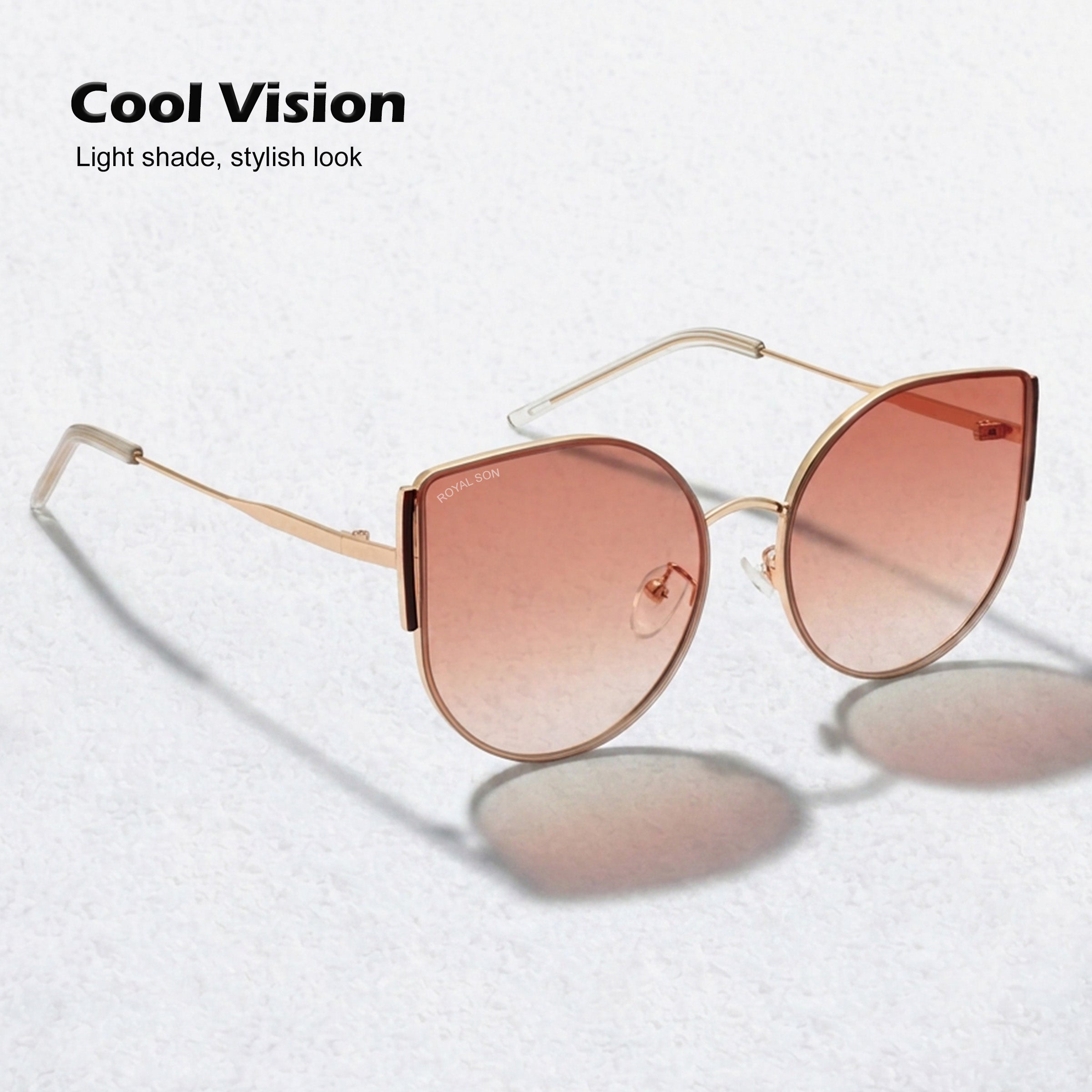Royal Son Cat-Eye Oversized UV Protected Women Sunglasses - CHI0055