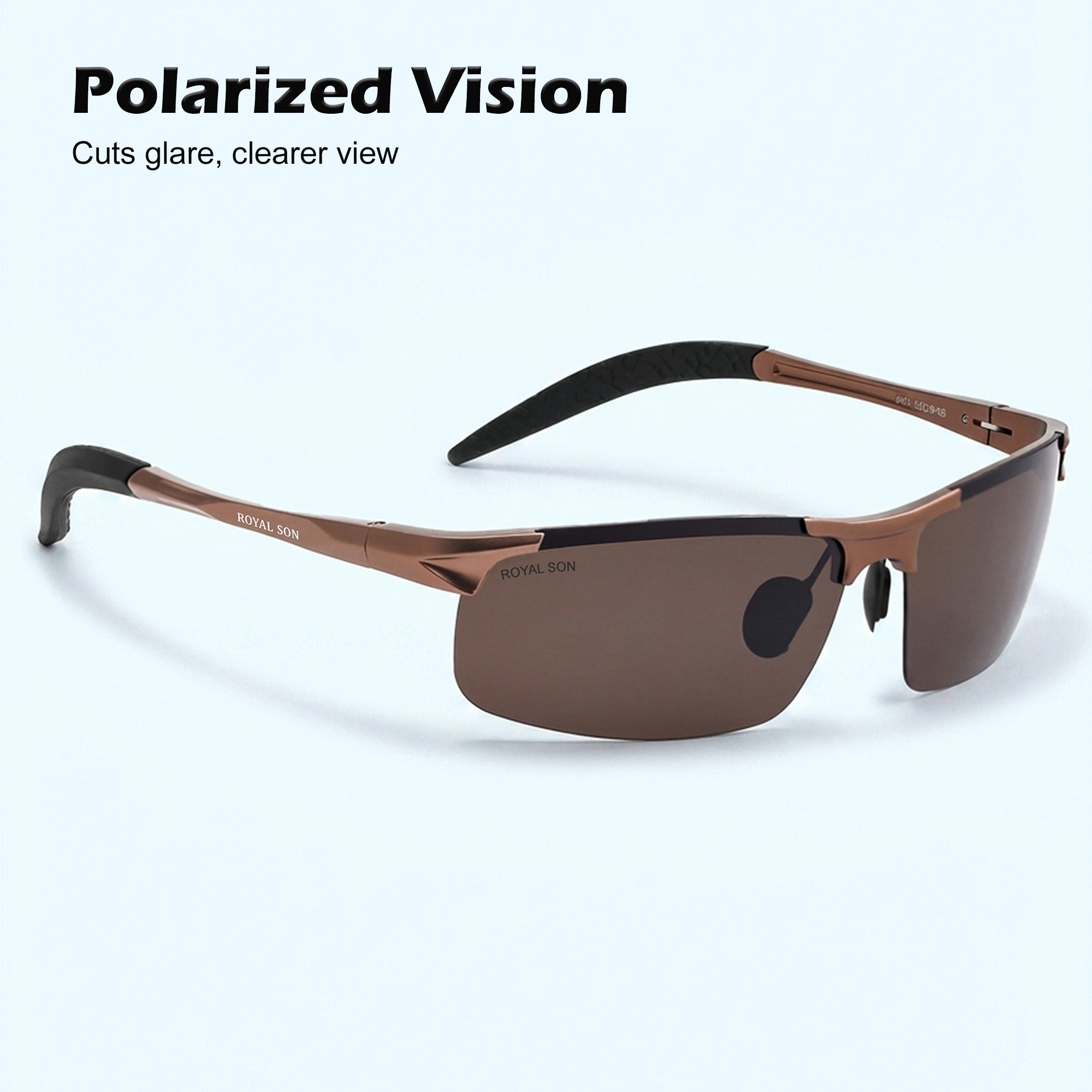 Royal Son Wrap-Around Polarized Men Sunglasses - CHI0094-C3