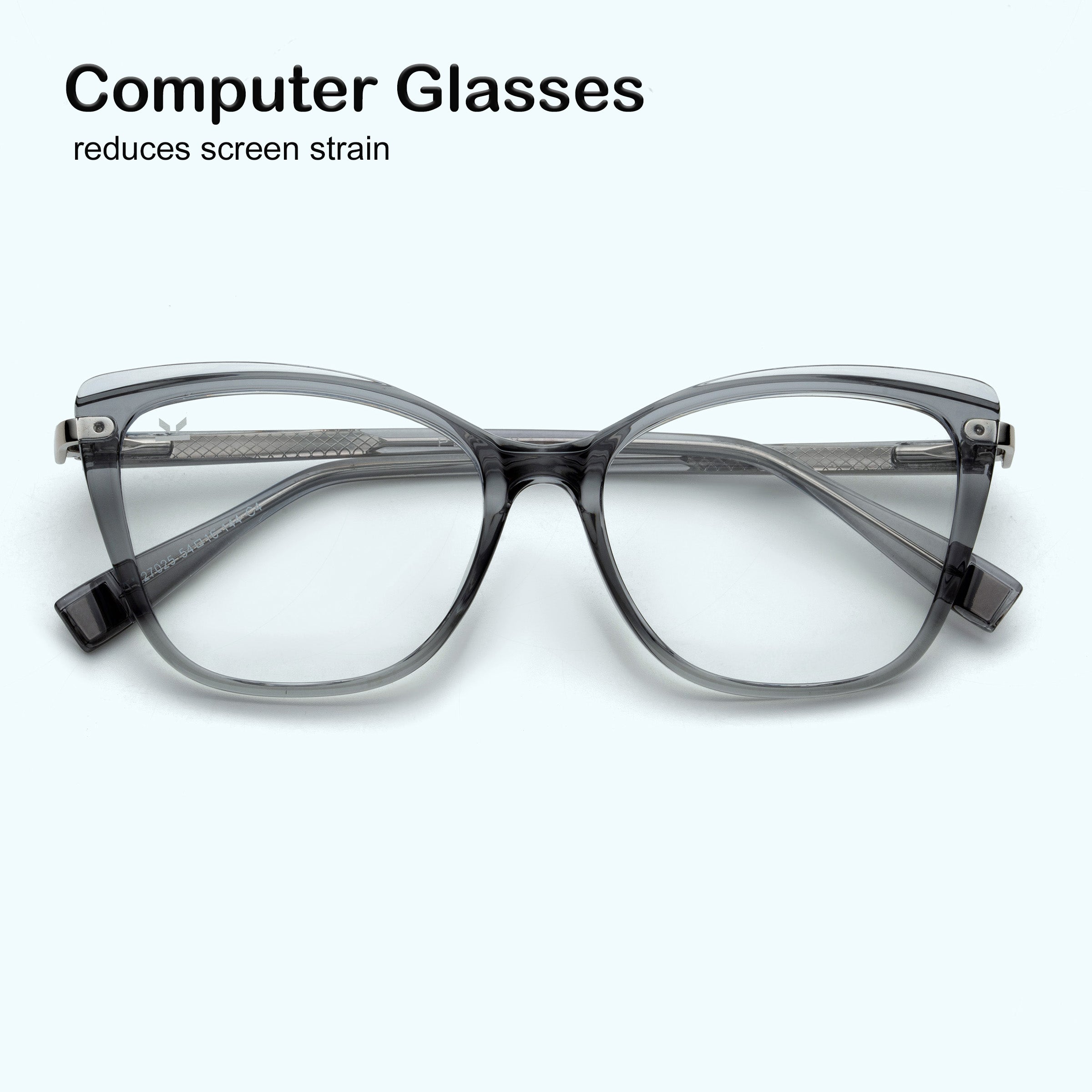 Perkey Square Cat Eye Anti Glare Spectacles Frames For Women – OPTL0027-C2