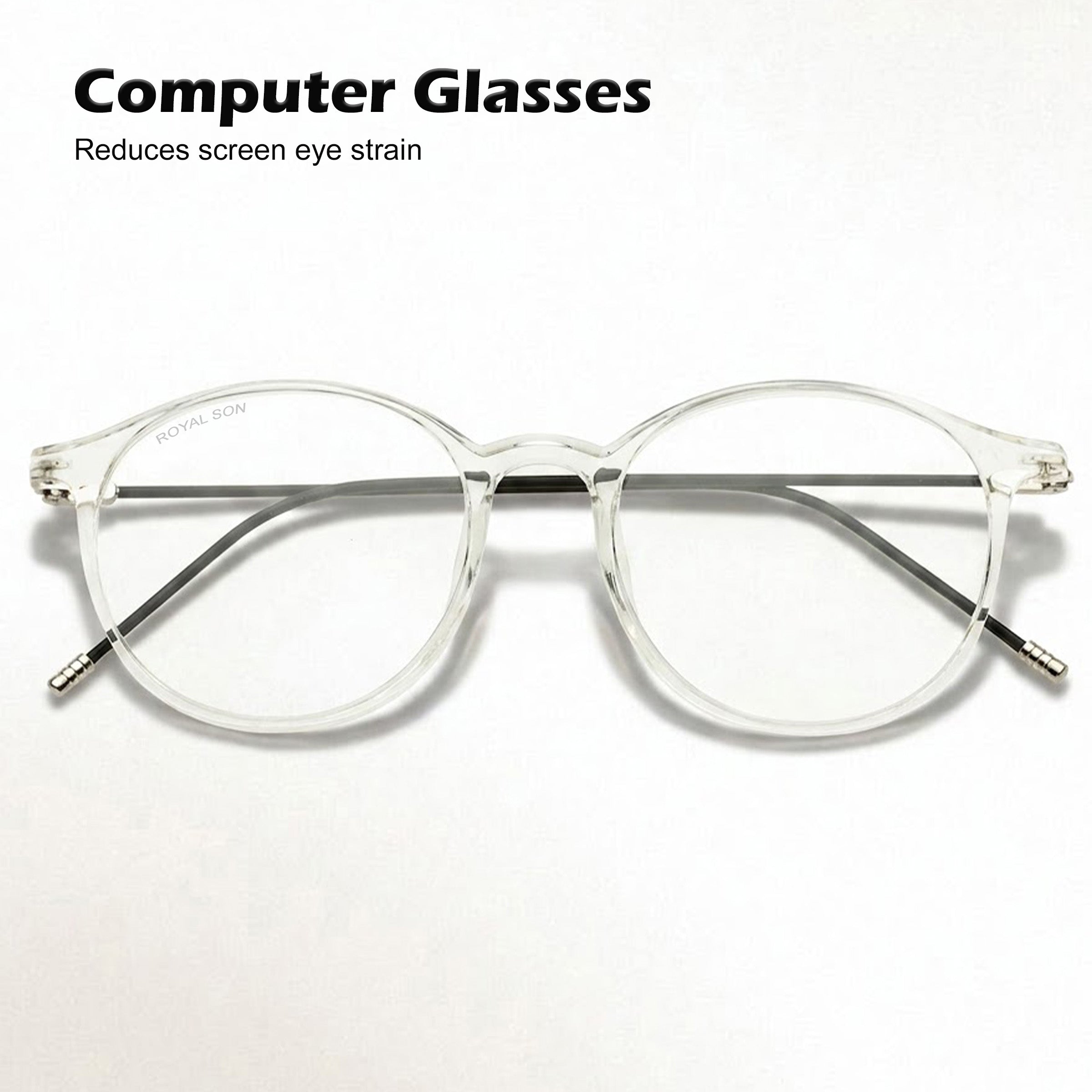 Royal Son Round  Blue Light Blocking Spectacles Frames Men Women  - SF0064-C3