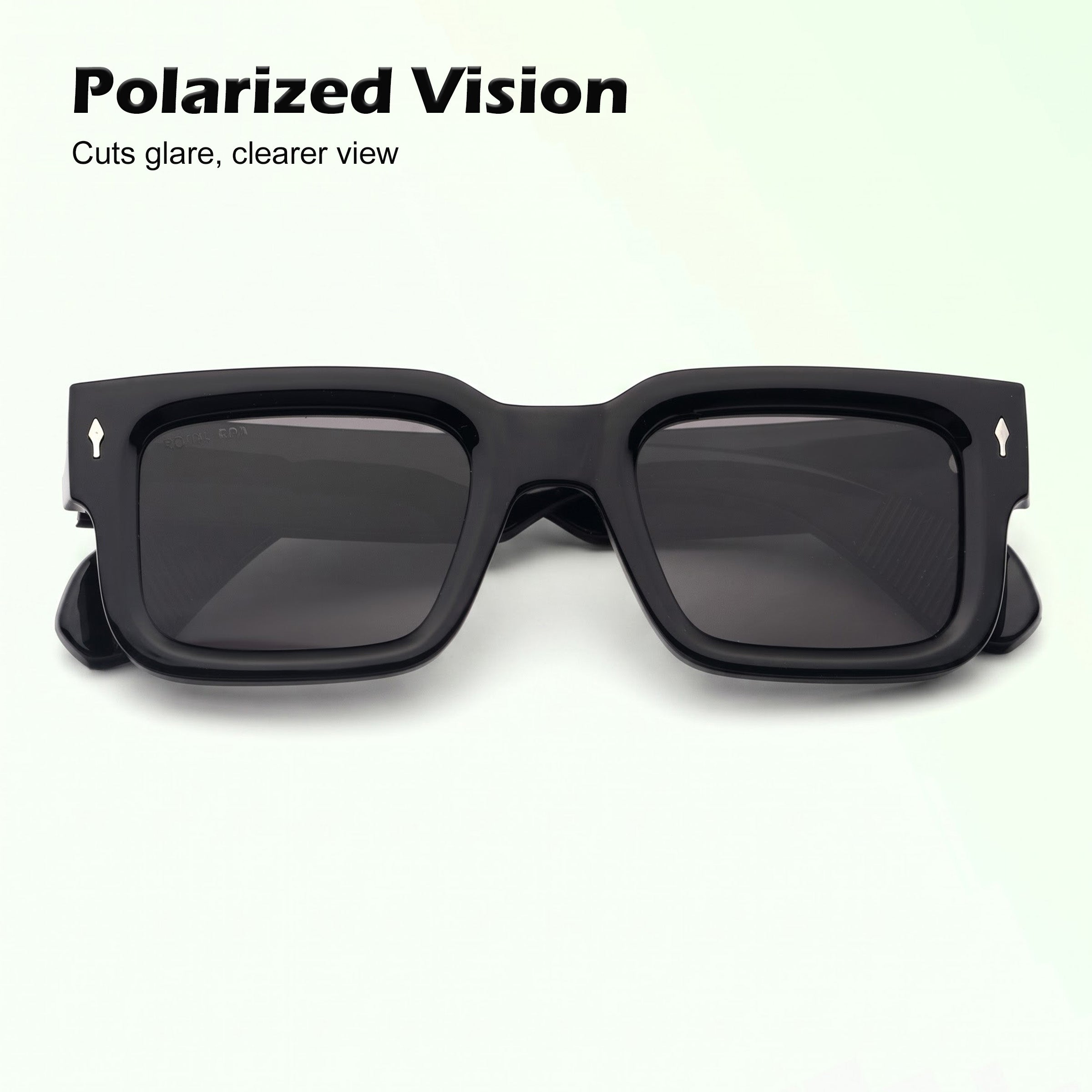 Royal Son Polarized Square UV Protected Black Lens Sunglasses for Men & Women - SG-RS1115-C1