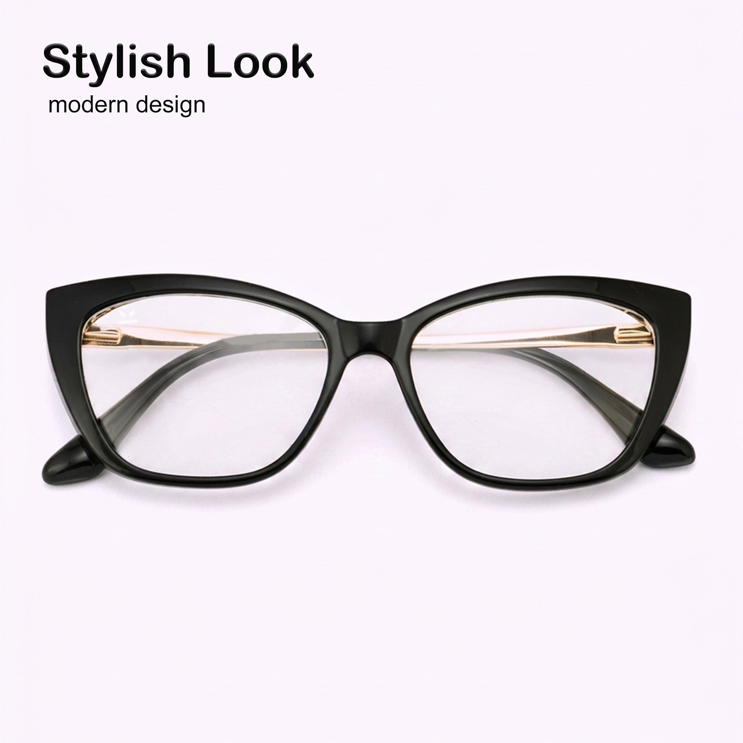 PERKEY Full Rim Cat Eye Bold Eyeglass Frame For Women - OPTL0024-C1
