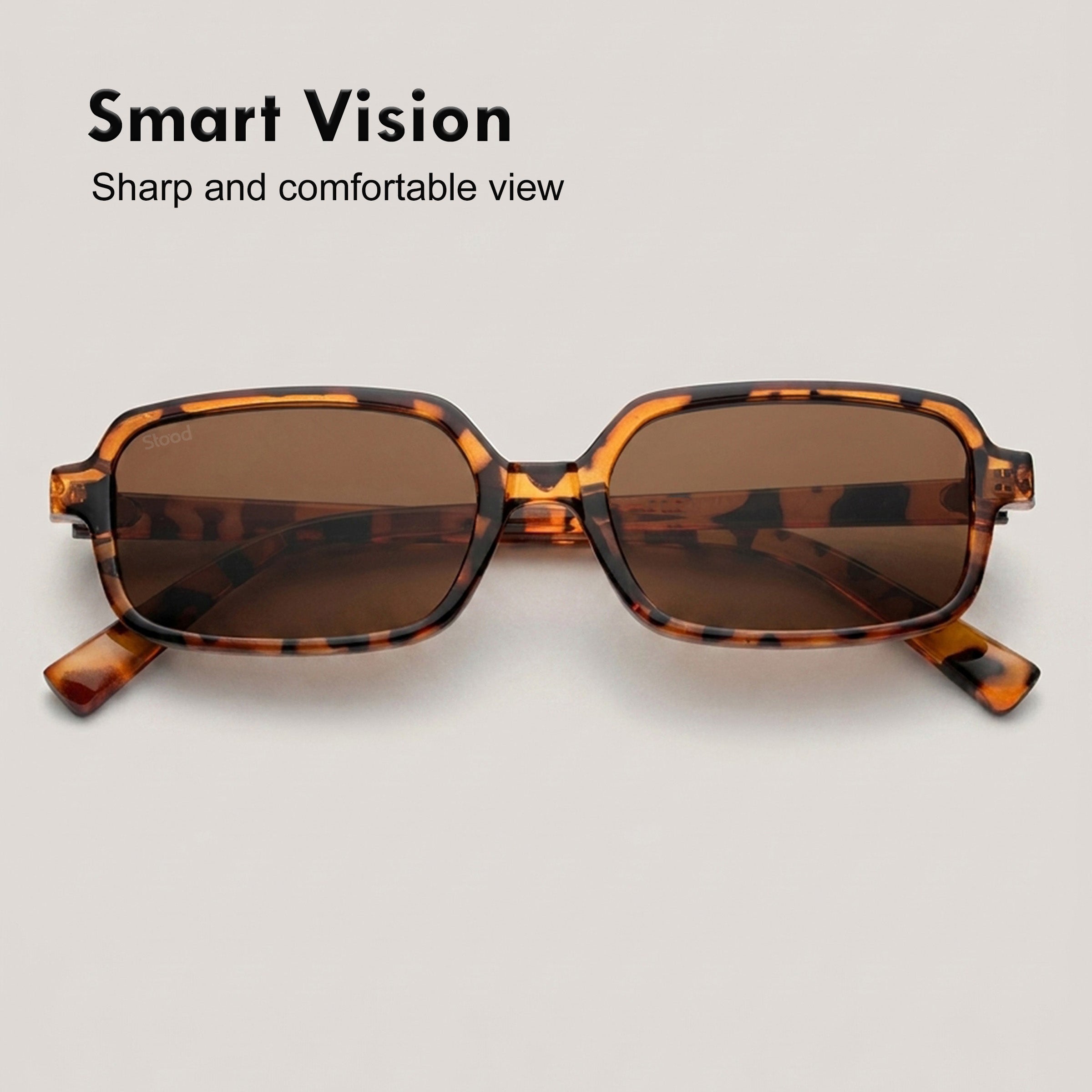 Stood Retro Square Brown UV Protection Goggles For Men & Women Sunglasses – SG-STD0018-C3