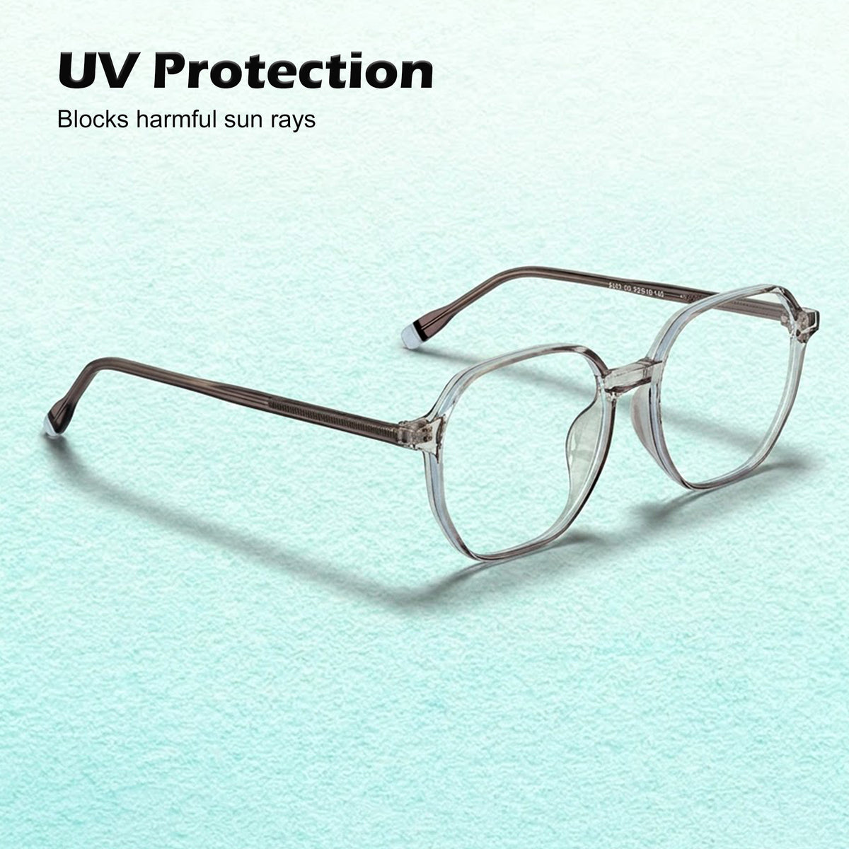 Royal Son Polygon Stylish White Men Spectacles Frame Eye Protection Laptop - SF0025-C3