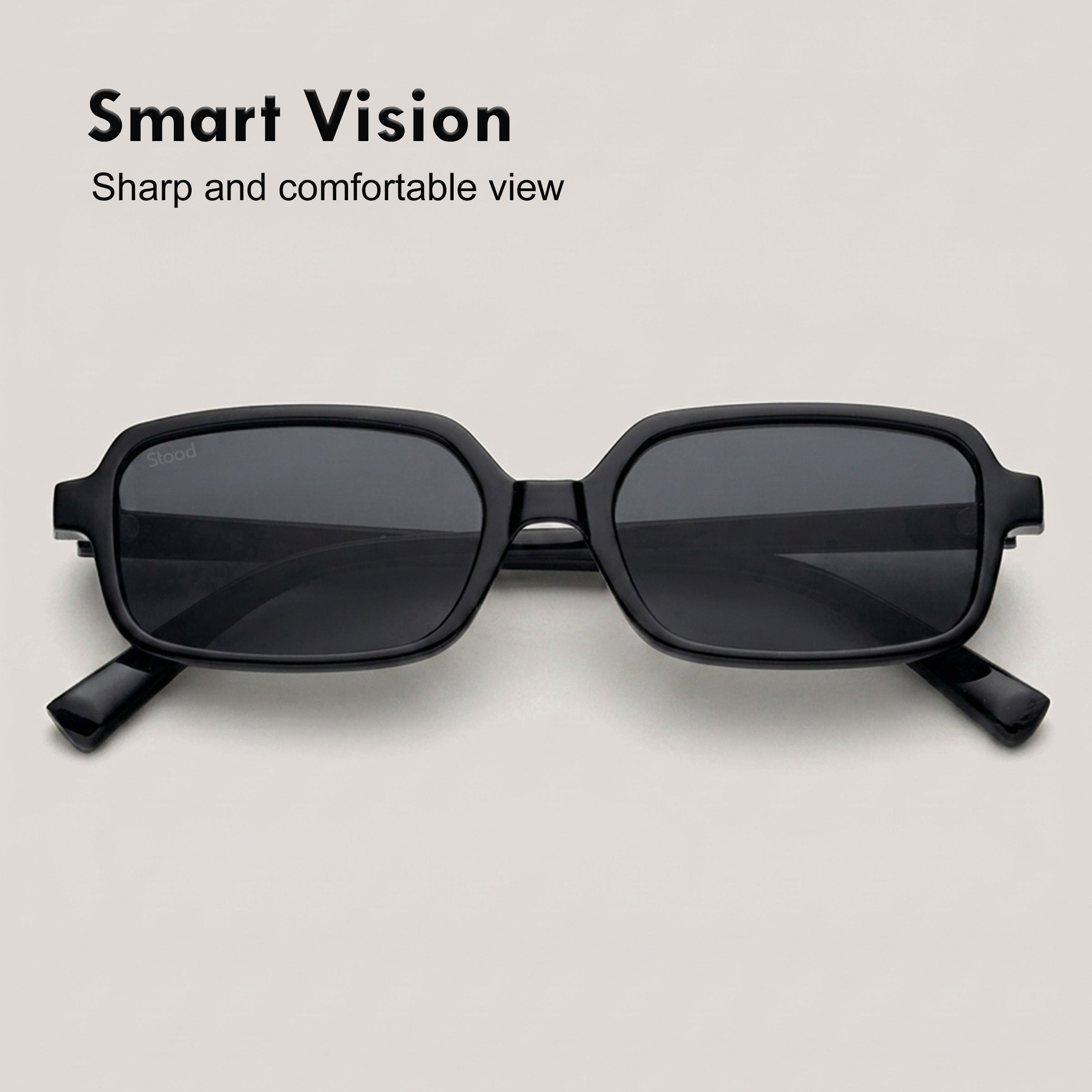 Stood Retro Square Black UV Protection Sunglasses For Men & Women Stylish – SG-STD0018-C1