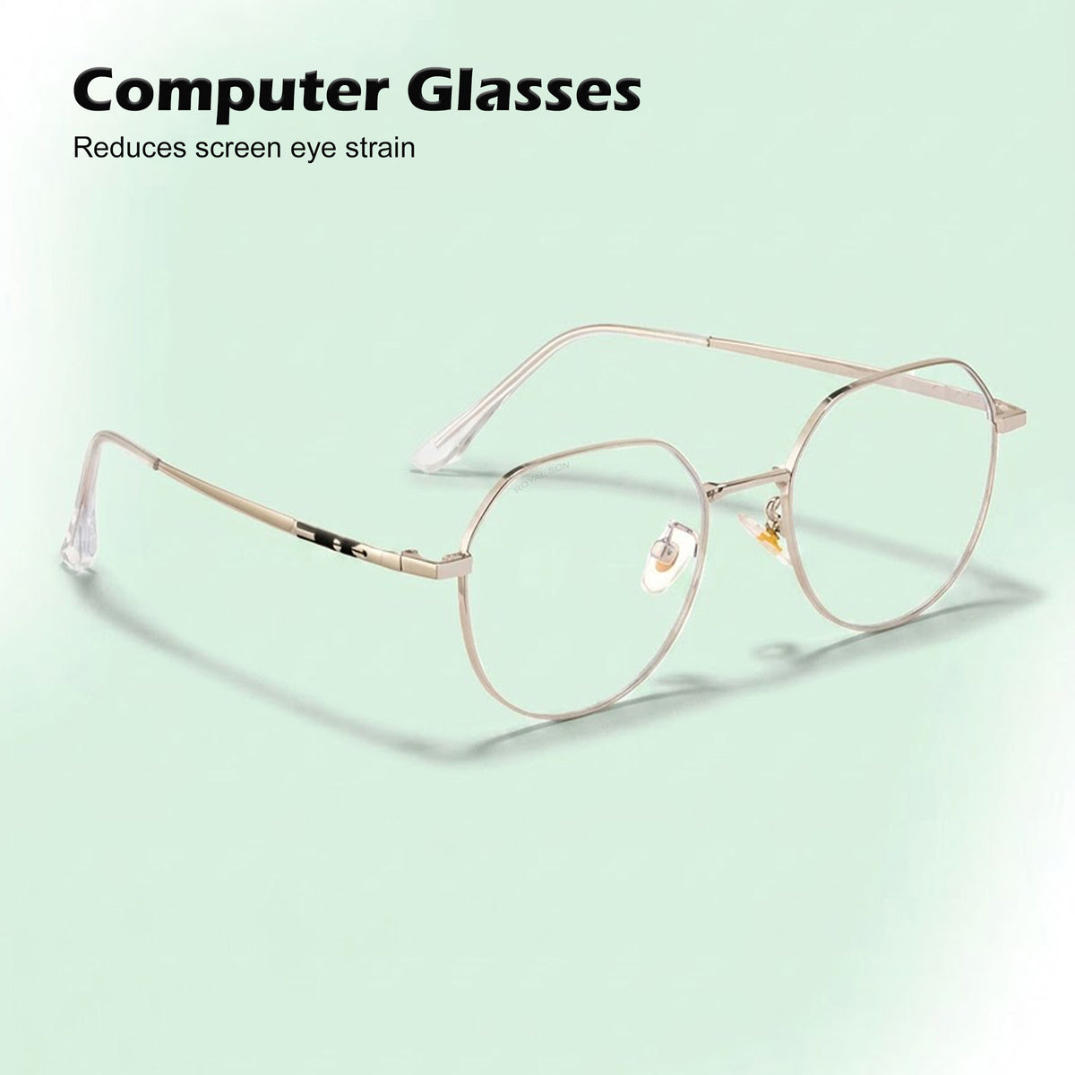 Royal Son Round Blue Ray Cut Men Women Eye Glasses - SF0018-C3