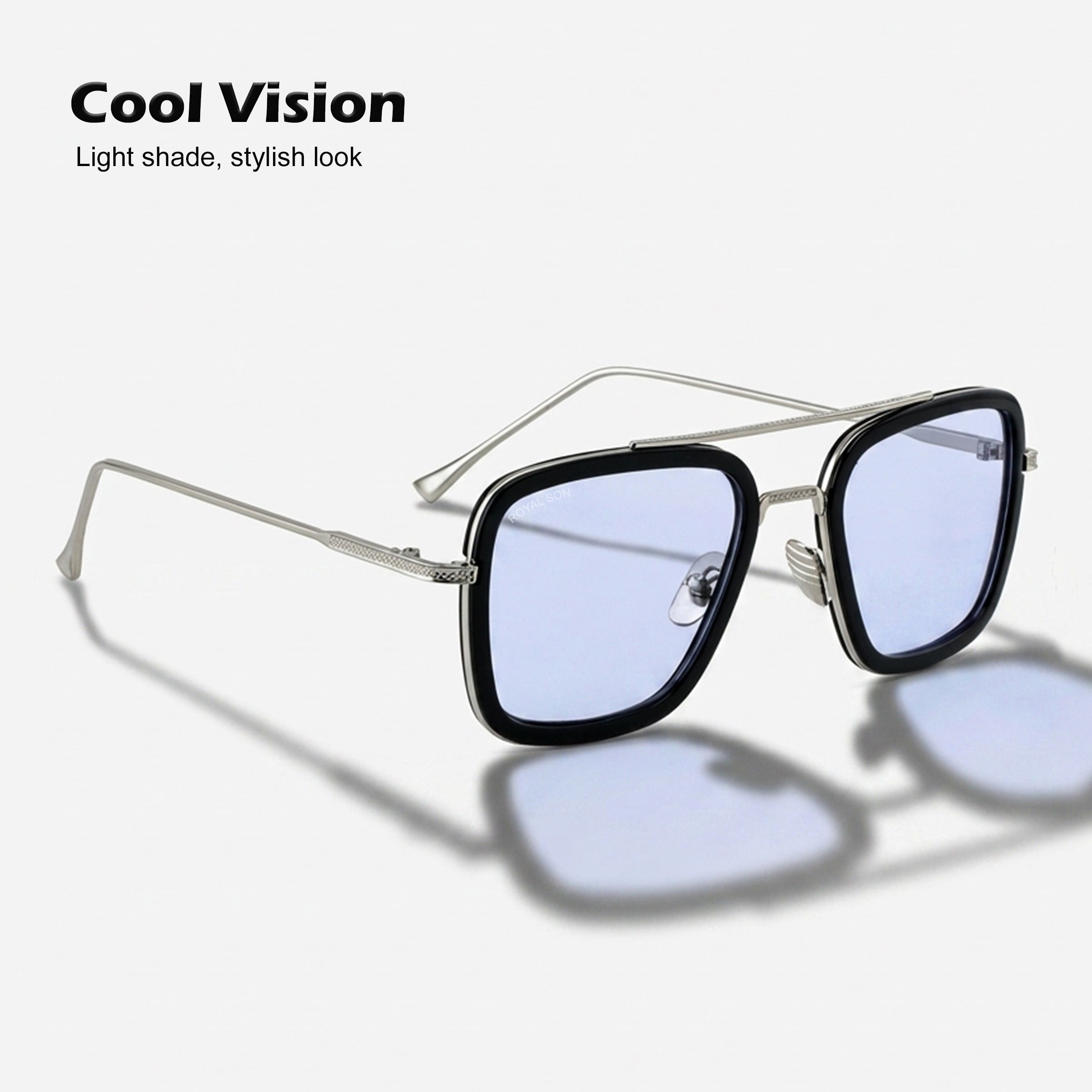 Royal Son Square UV Protected Men Women Sunglasses - CHI0074