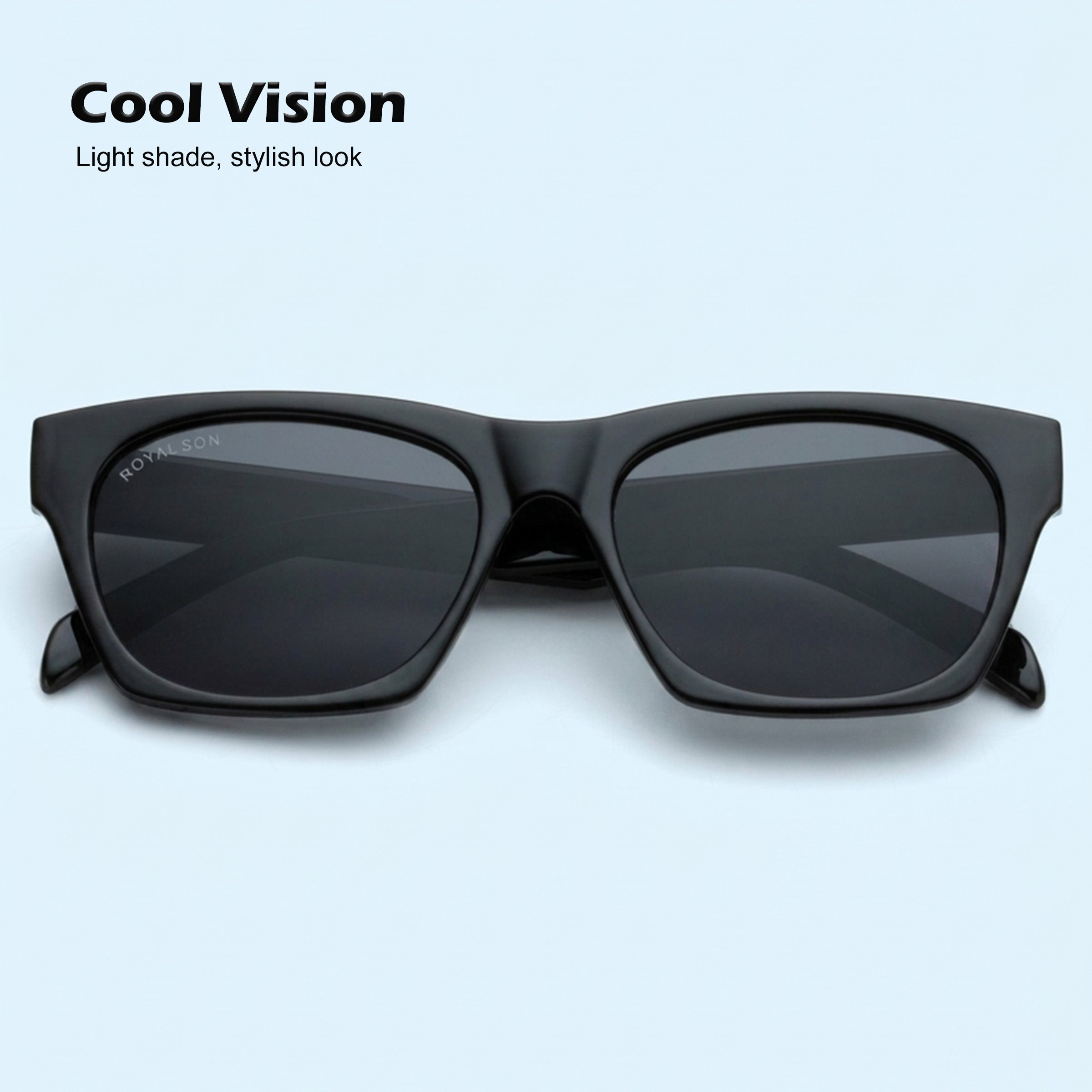 Royal Son Oversized Black UV Protection Coolers Sunglasses Men Women - CHI00167-C1