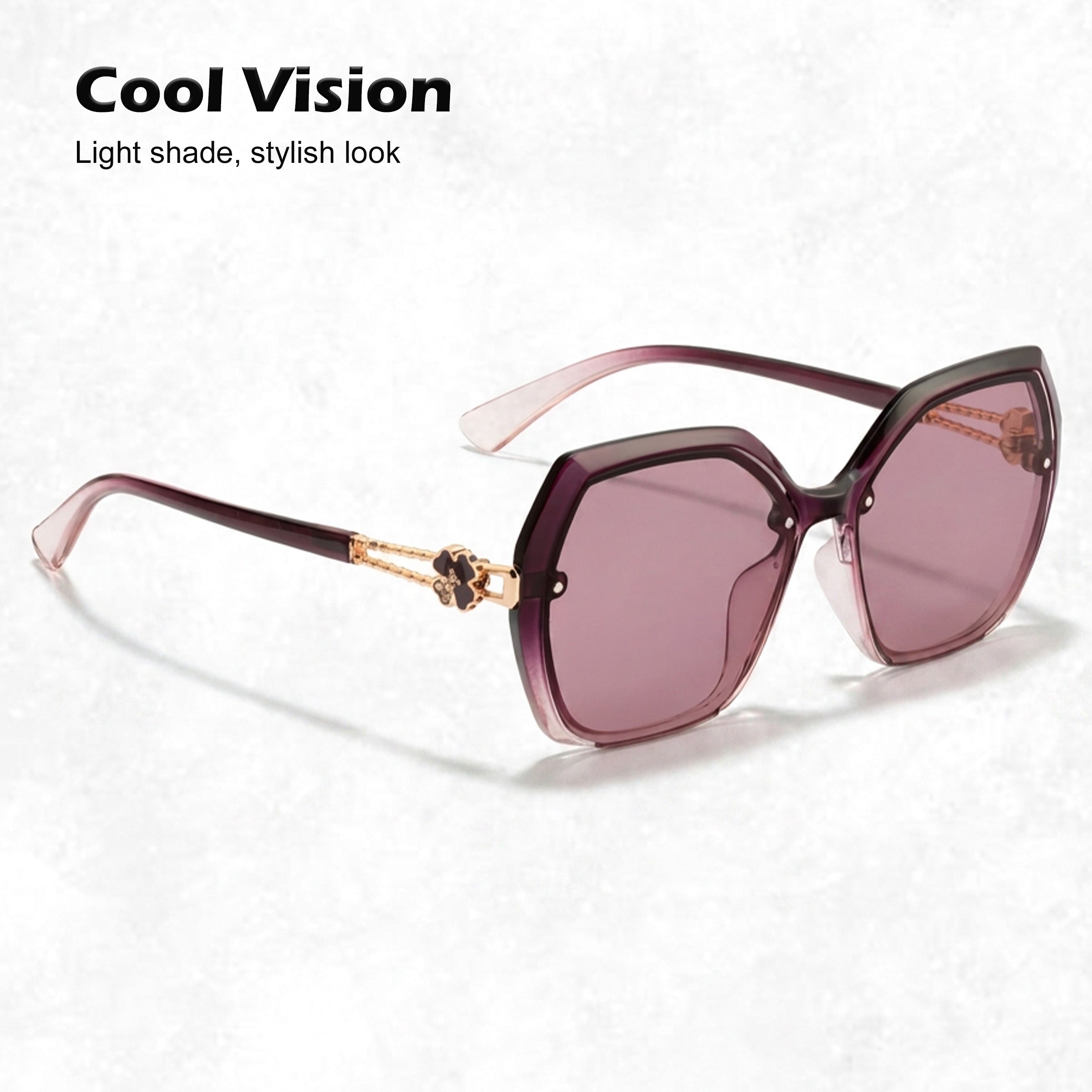 Royal Son Oversized Butterfly UV Protected Women Sunglasses - CHIWM00115-C5