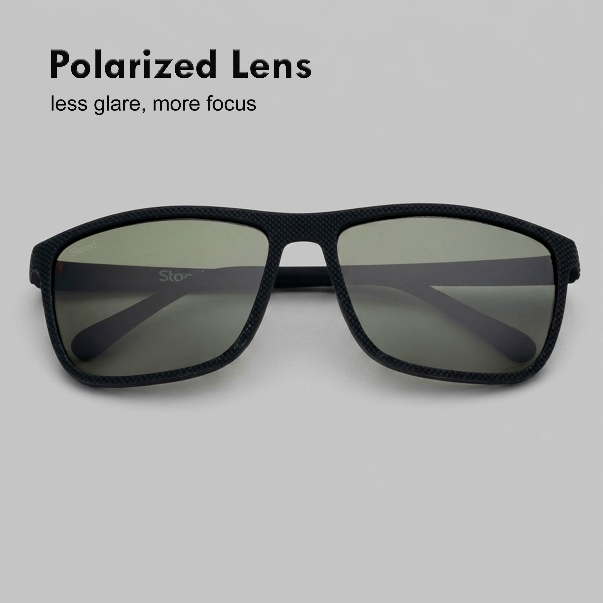 Stood Square Green Polarized UV Protection Chashma For Men & Women New Style – SG-STD0022-C2