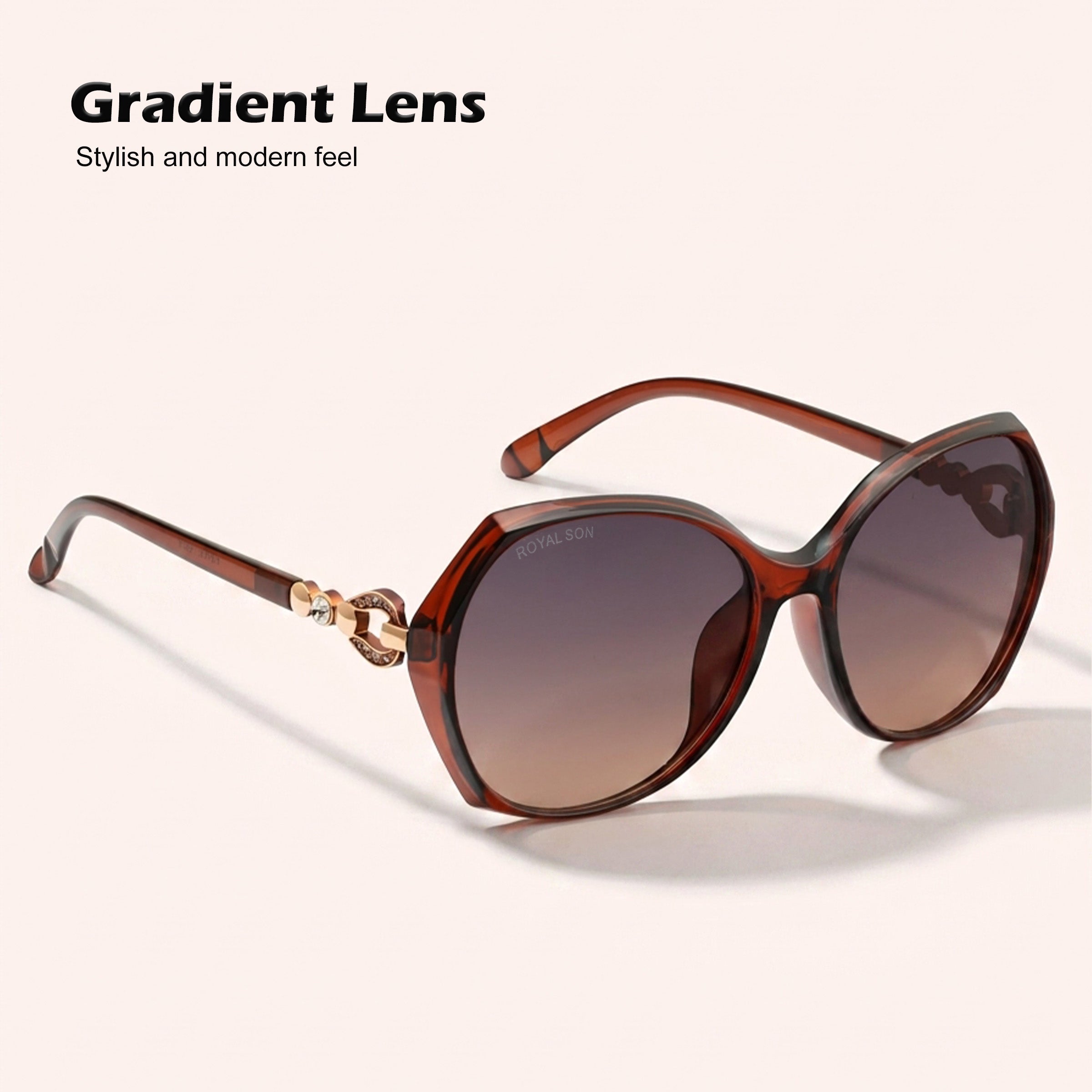 Royal Son Oversized Butterfly UV Protected Women Sunglasses - CHIWM00116-C2