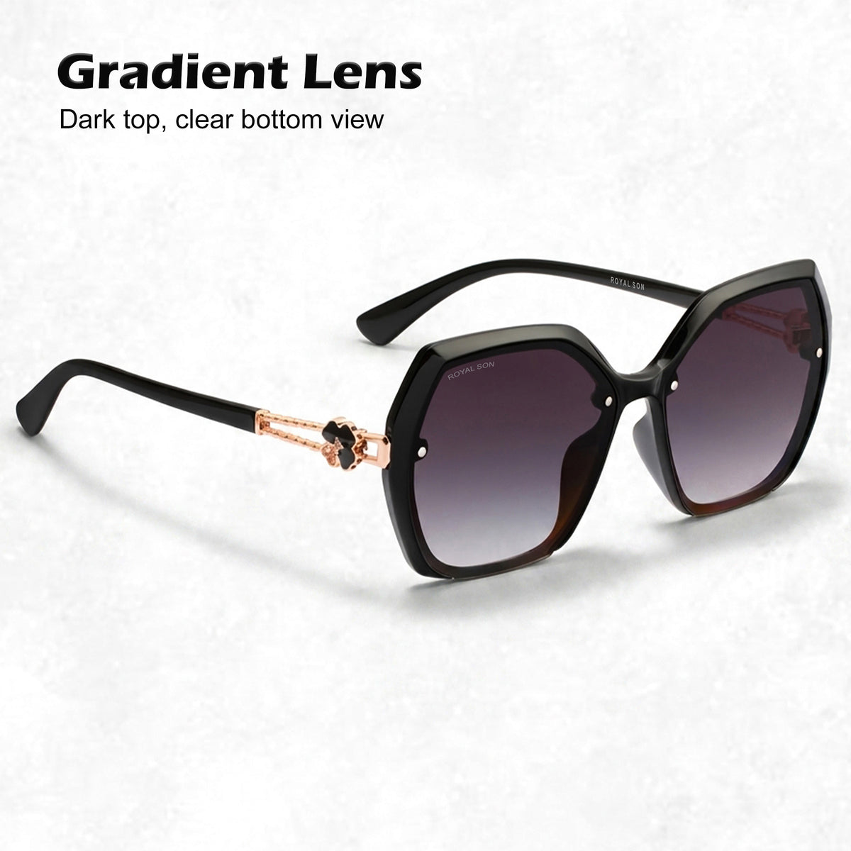 Royal Son Oversized Butterfly UV Protected Women Sunglasses - CHIWM00115-C1