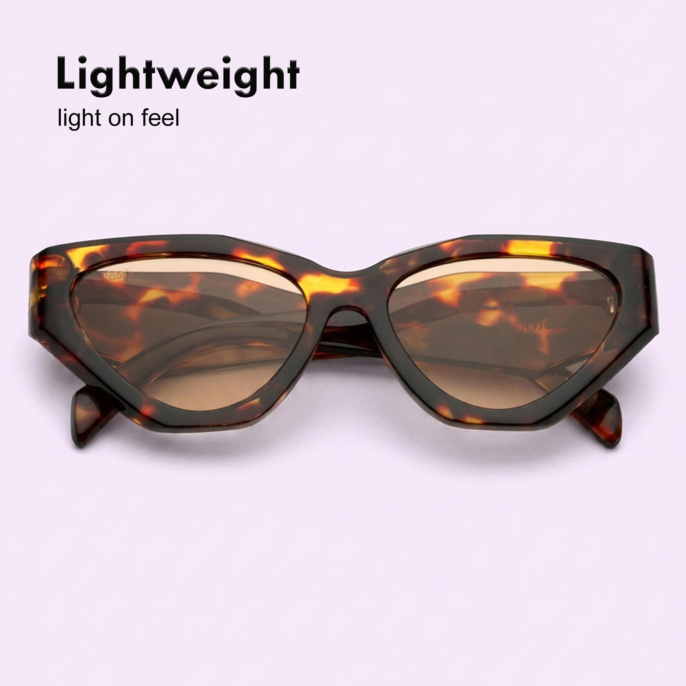 Stood Brown Cat-Eye UV Protected Sunglasses For Men & Women - SG-STD0035-C3