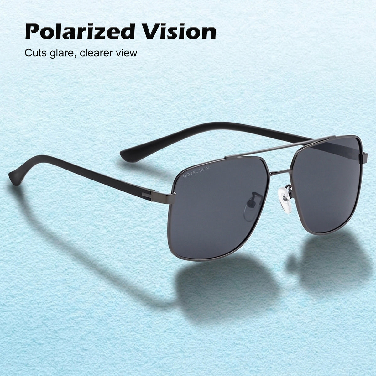Royal Son Square Polarized Men Women Sunglasses - CHI0049