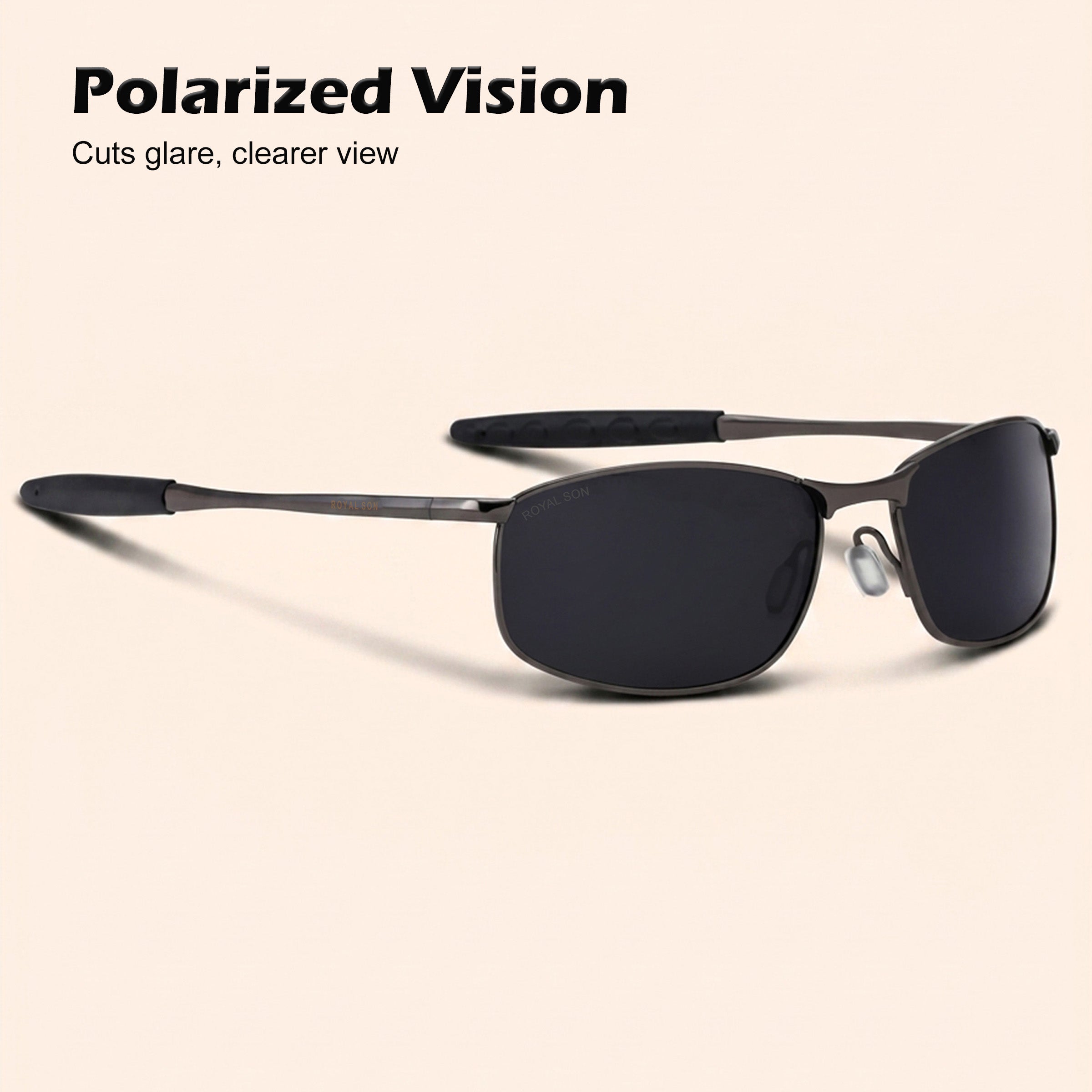 Royal Son Wrap-Around Polarized Men Sunglasses - CHI0083-C2