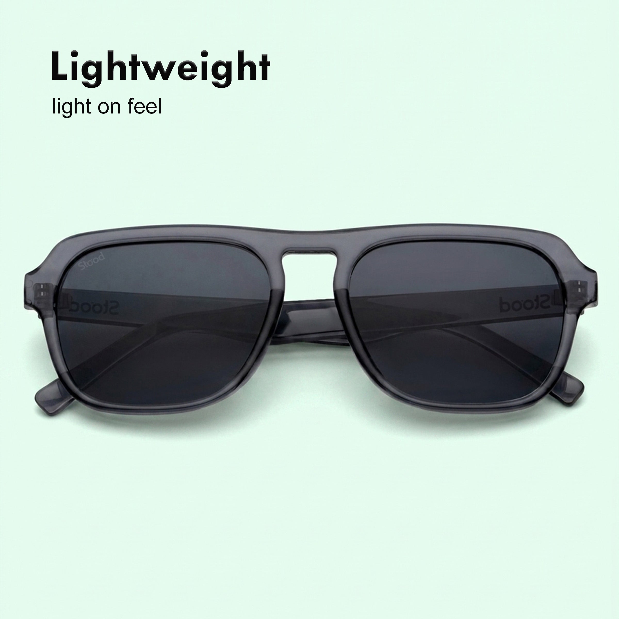 Stood Retro Square Black UV Protection Chashma For Men & Women New Style – SG-STD0024-C2