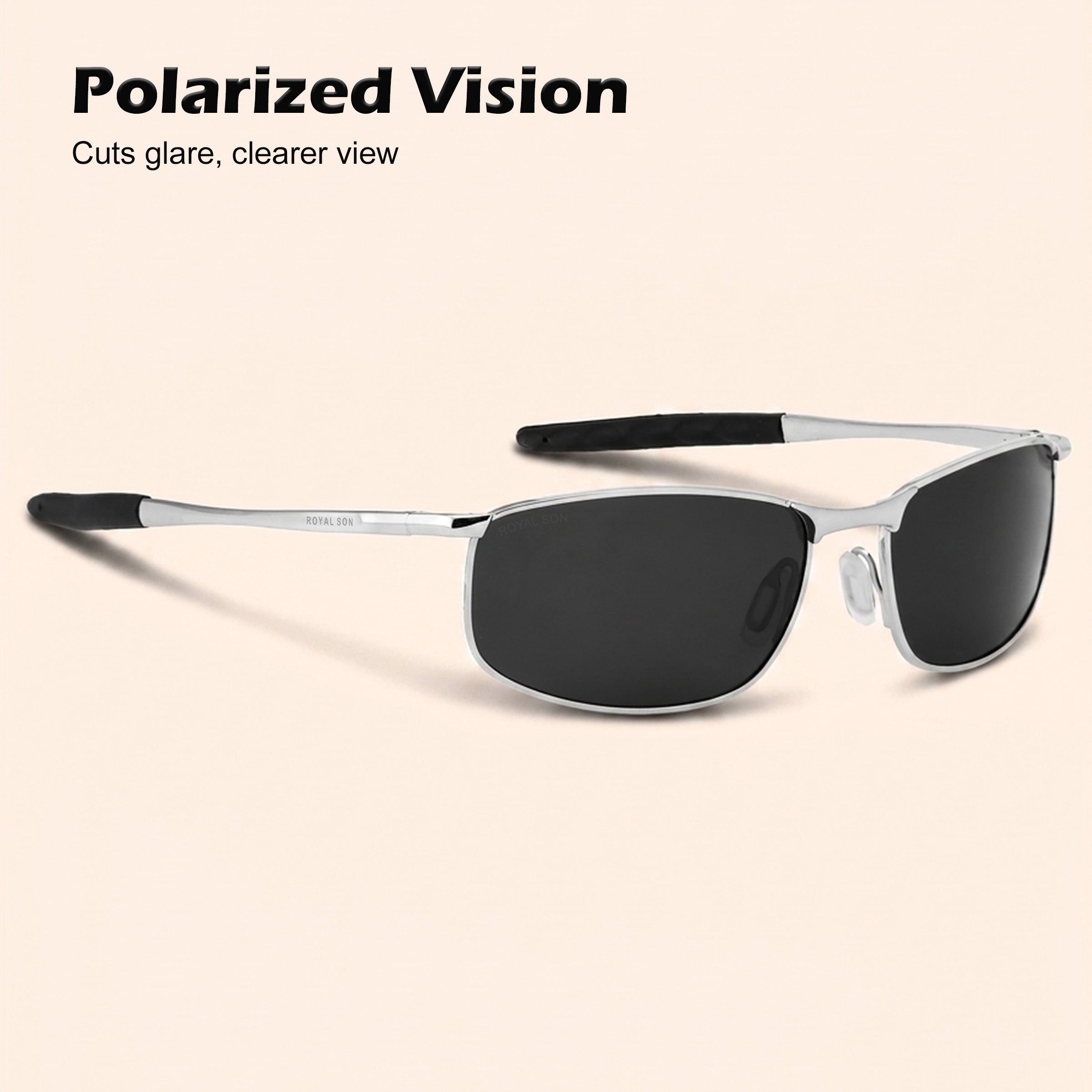 Royal Son Wrap-Around Polarized Men Sunglasses - CHI0083-C1