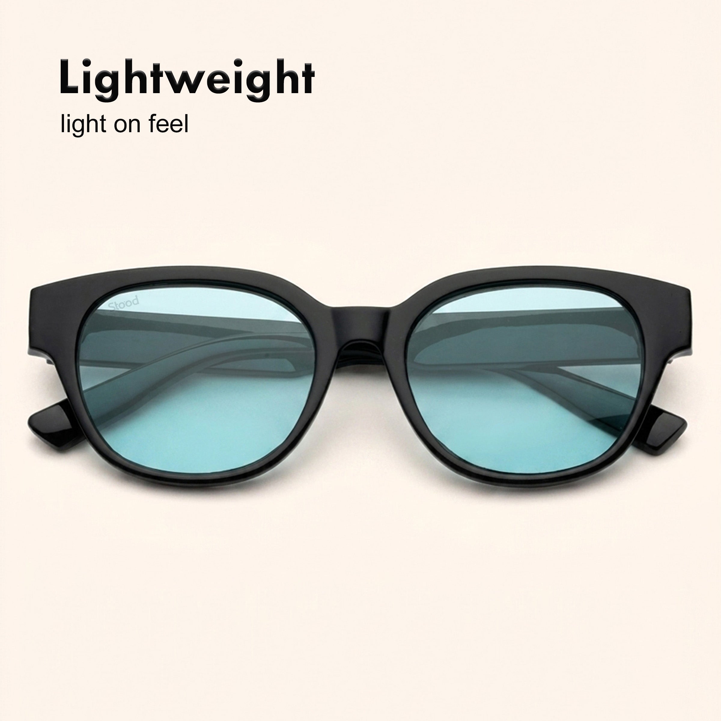 Stood Blue Square UV Protected Sunglasses For Men & Women - SG-STD0034-C2
