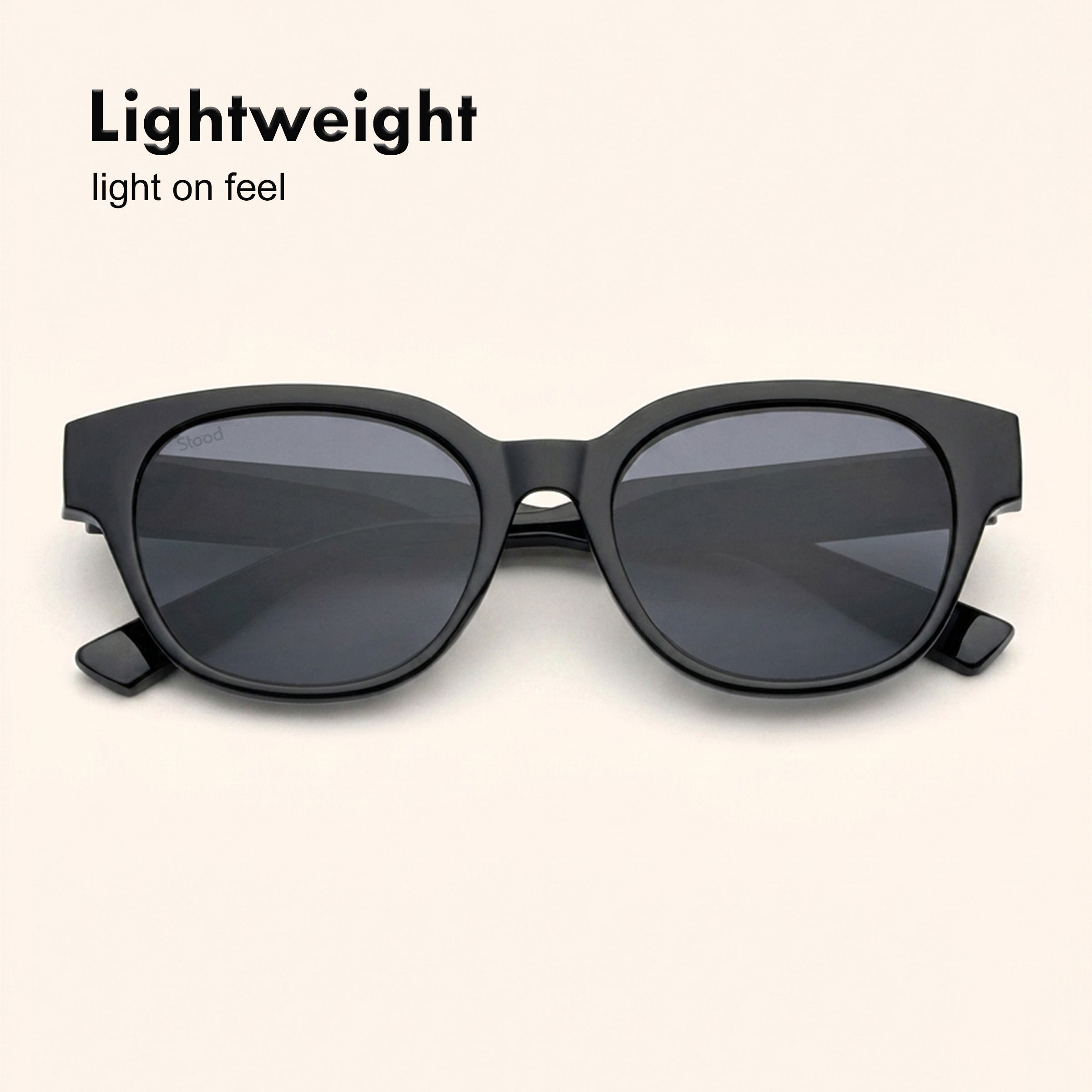 Stood Square UV Protected Black Sunglasses For Men & Women - SG-STD0034-C1