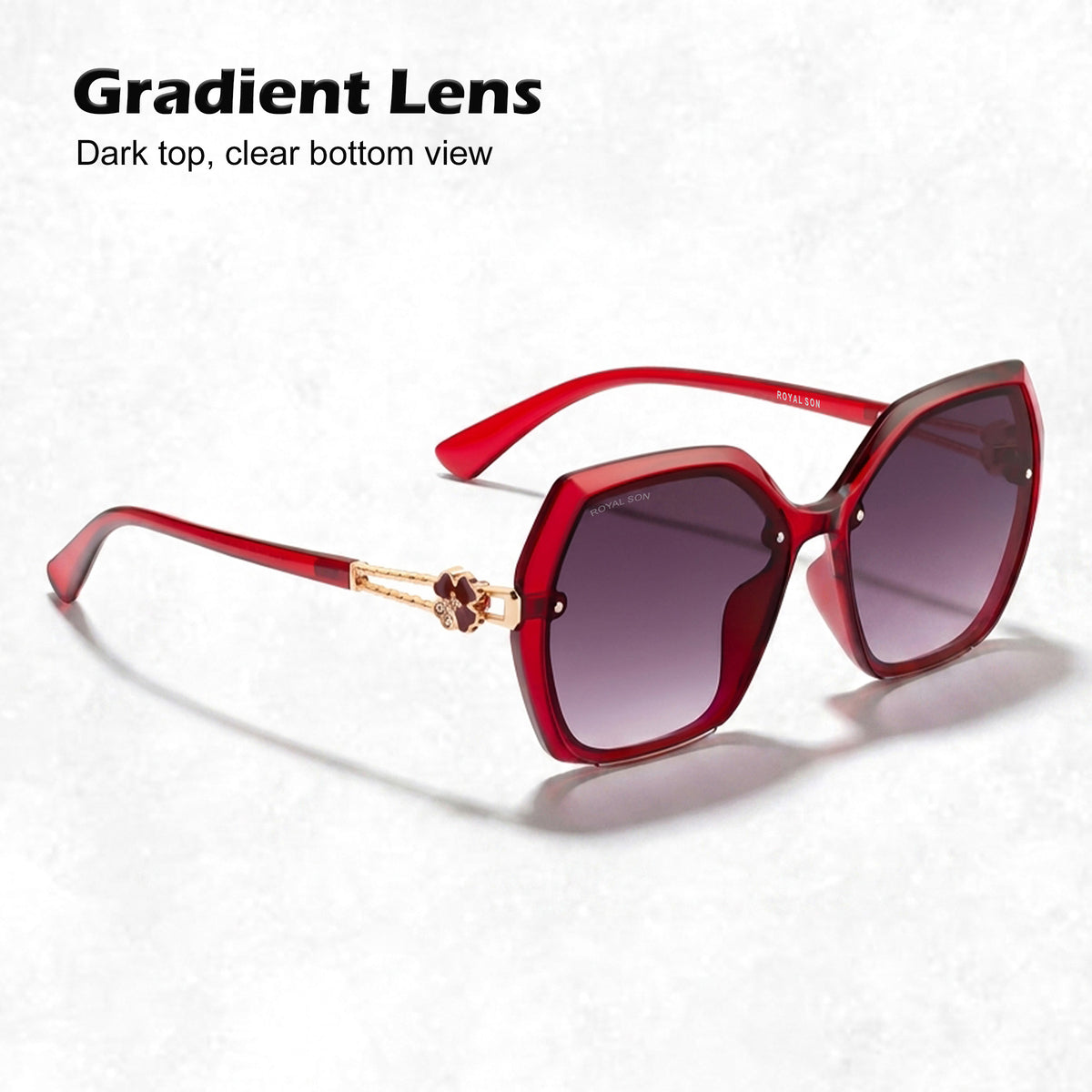 Royal Son Oversized Butterfly UV Protected Women Sunglasses - CHIWM00115-C6
