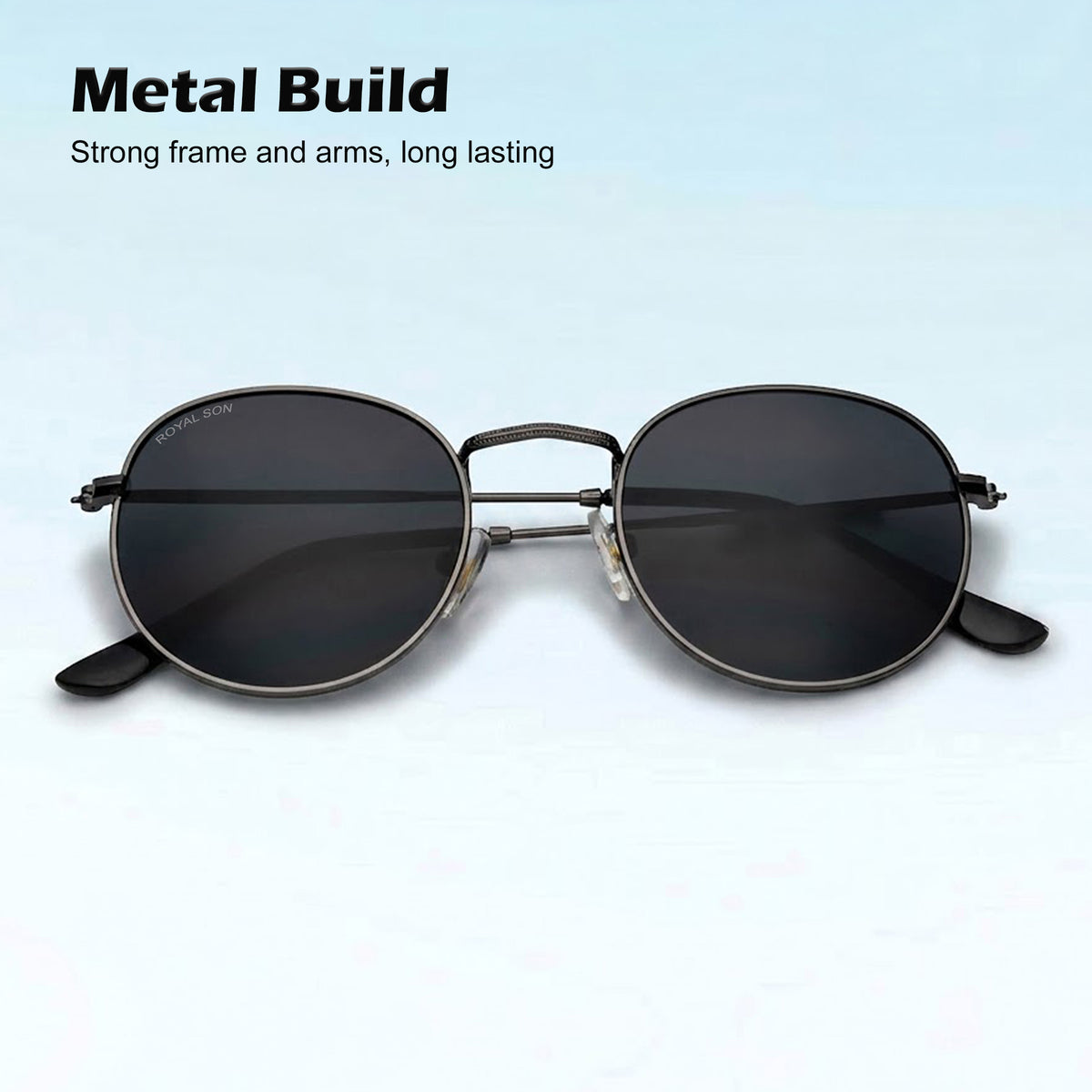 ROYAL SON UV Protected Round Sunglasses For Men And Women - RS0014RD