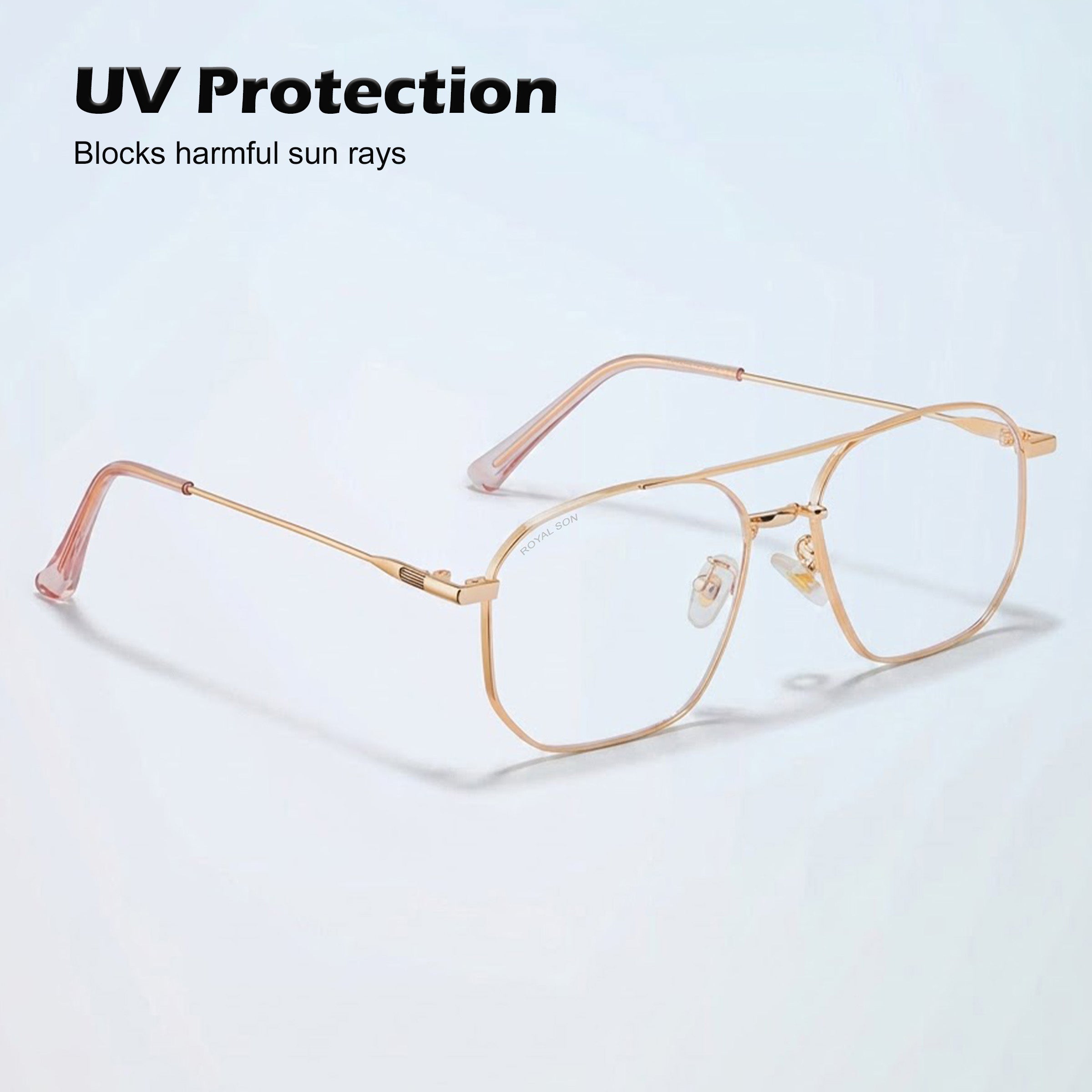Royal Son Square Blue Ray Cut Men Women Eye Glasses - SF0020-C3