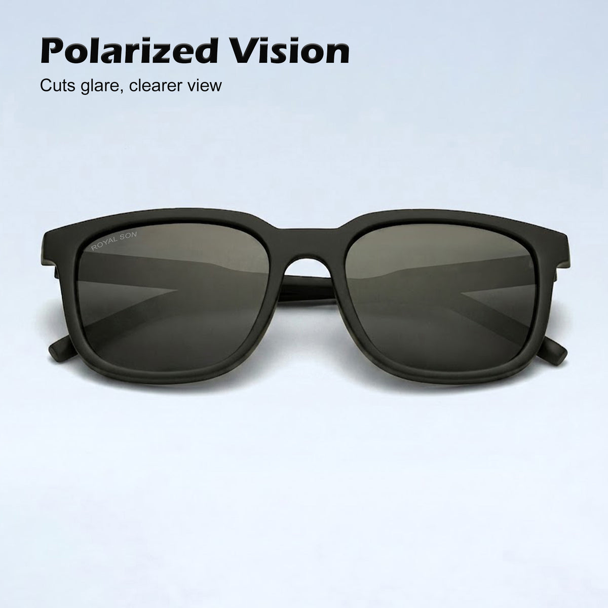 Royal Son Square Black UV Protection Polarized Sunglasses Men Women - CHI00152-C2