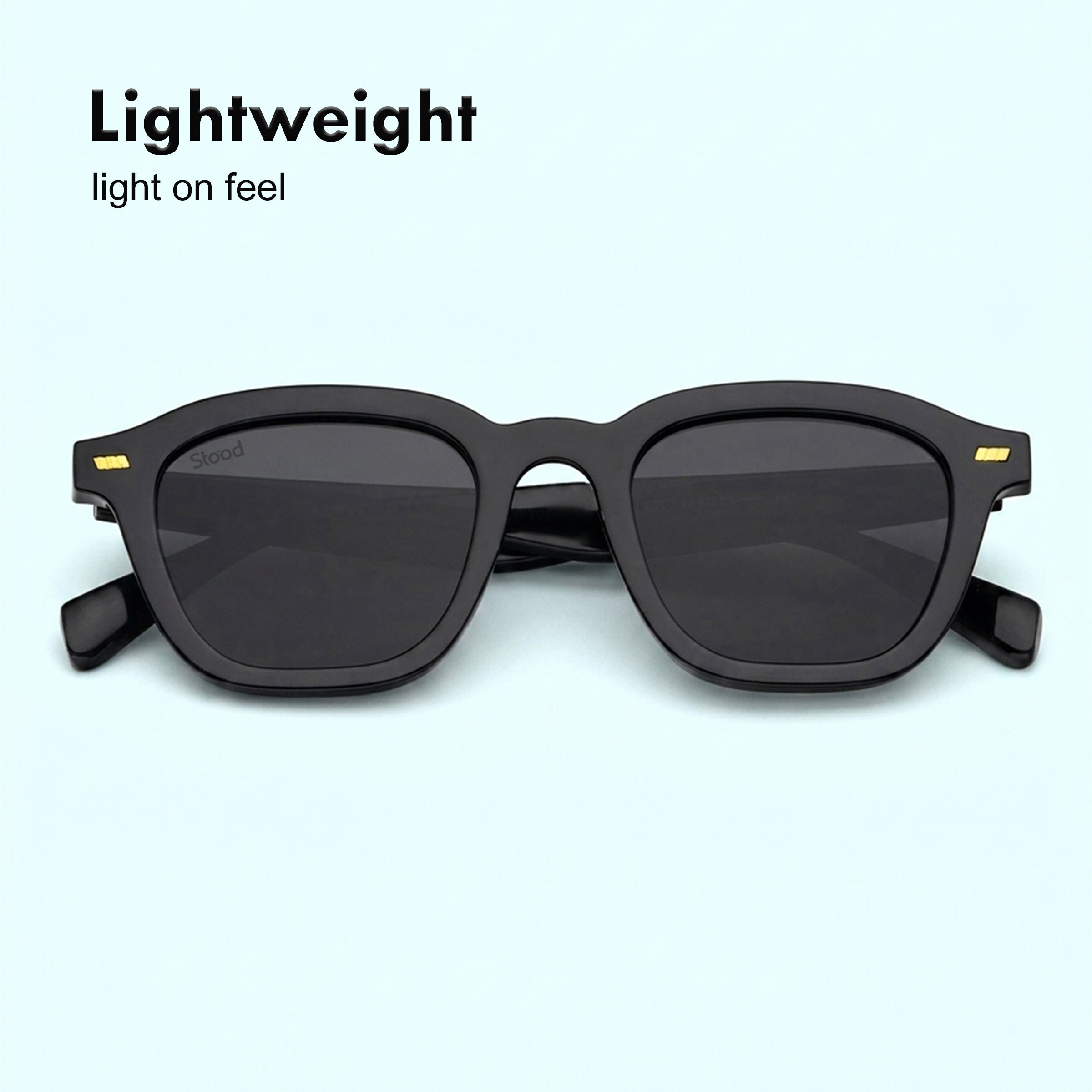 Stood Square Black UV Protection Sunglasses For Men & Women Stylish – SG-STD0016-C1