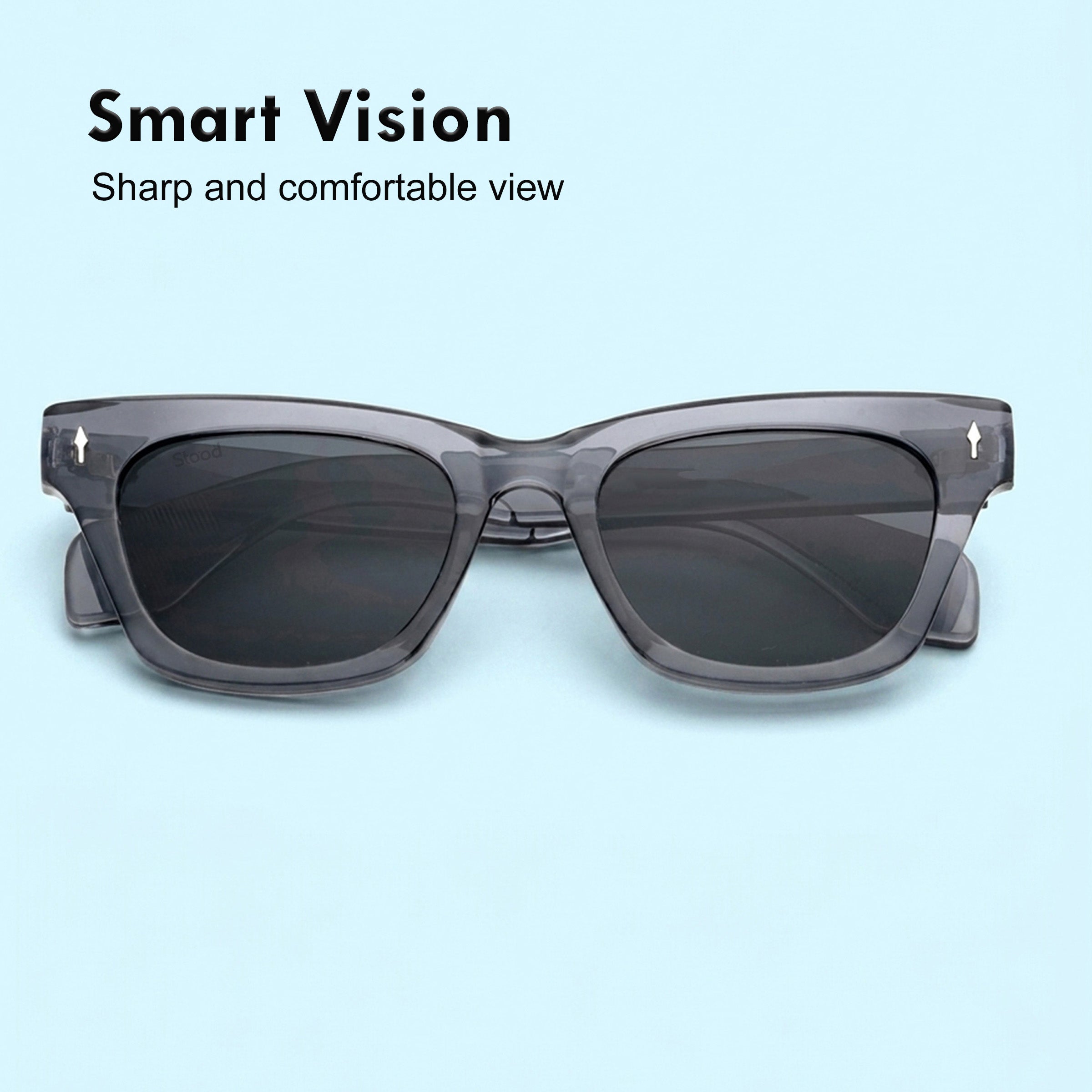 Stood Cat Eye Square Black UV Protection Chashma For Men & Women New Style – SG-STD0027-C2
