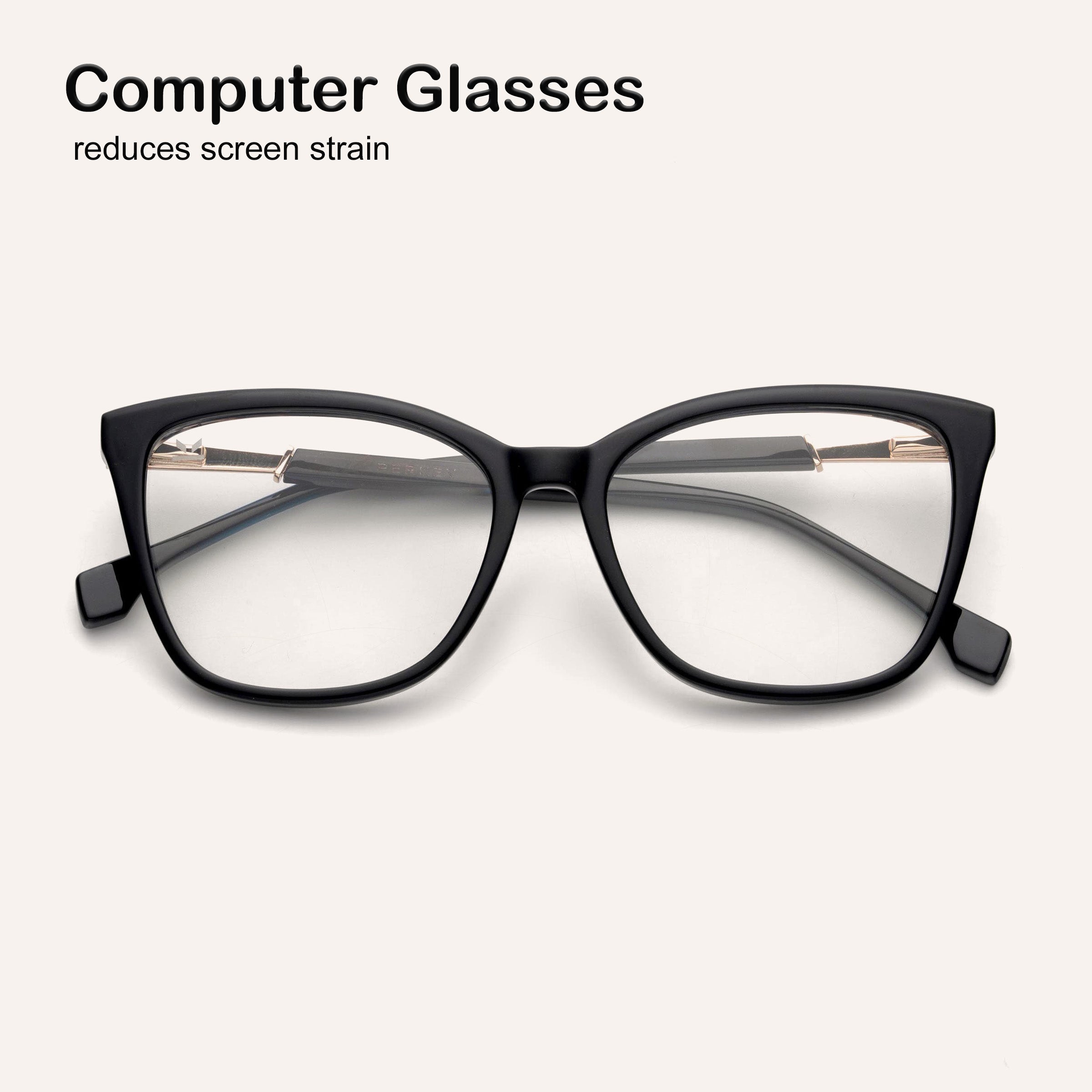 Perkey Square Cat Eye Protection Computer Glasses For Women – OPTL0028-C1