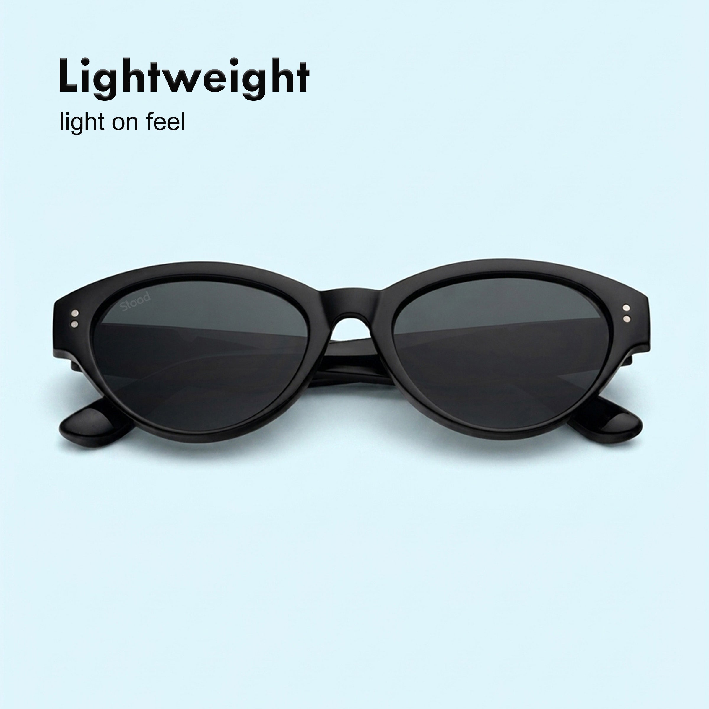 Stood Oval Black UV Protection Sunglasses For Men & Women Stylish – SG-STD0030-C1