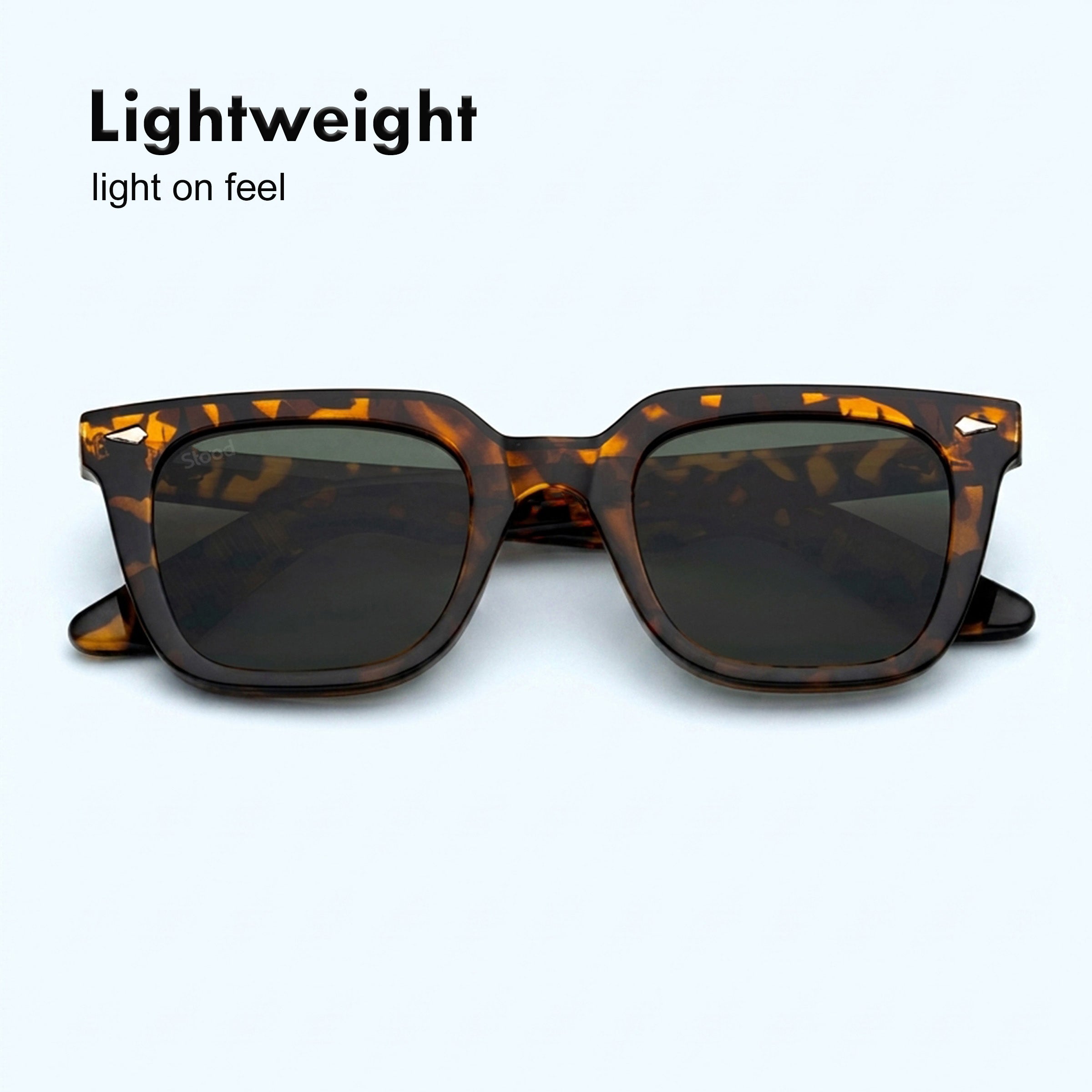 Stood Retro Square Green UV Protection Goggles For Men & Women Sunglasses – SG-STD0013-C3