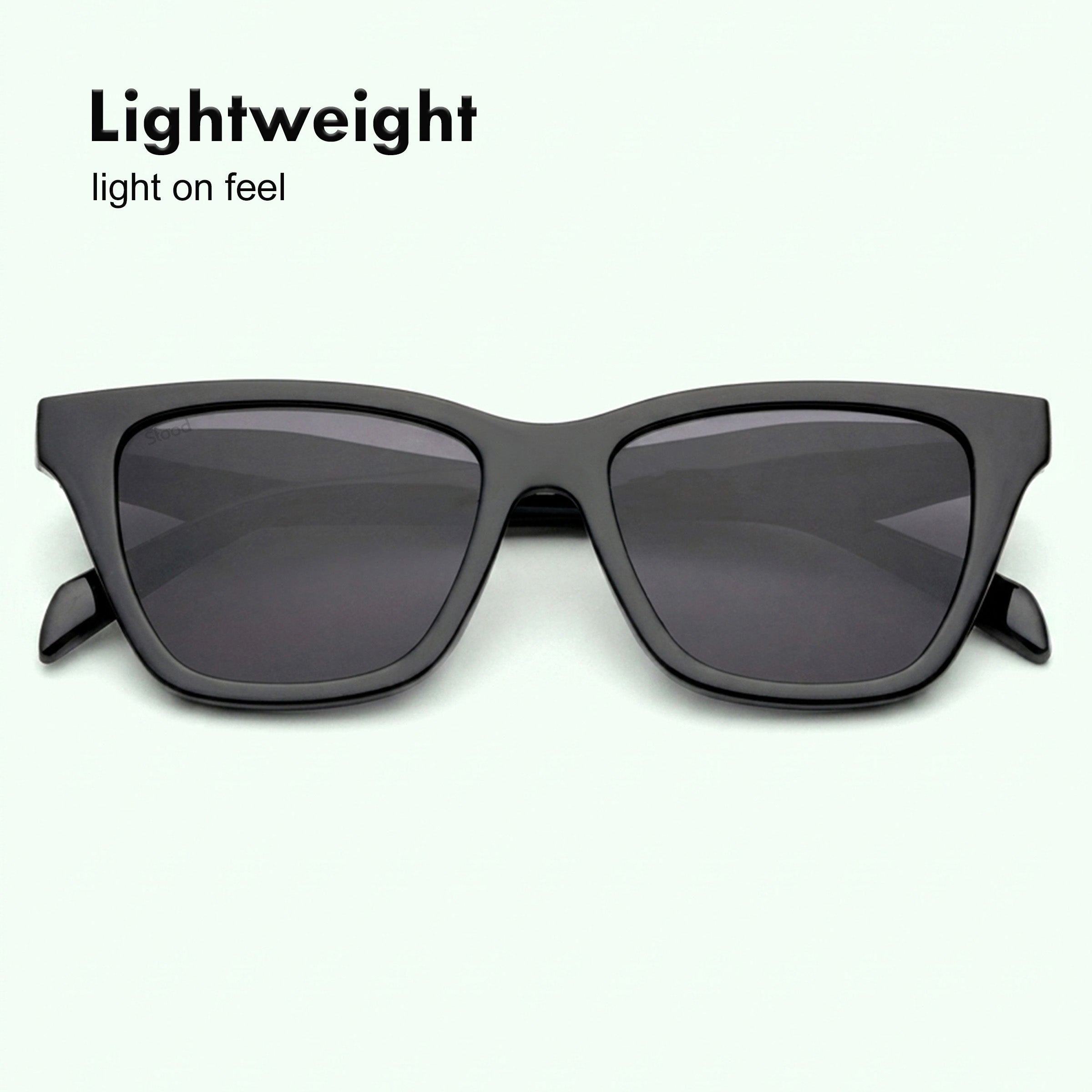 Stood Black Square UV Protected Sunglasses For Men & Women - SG-STD0033-C1