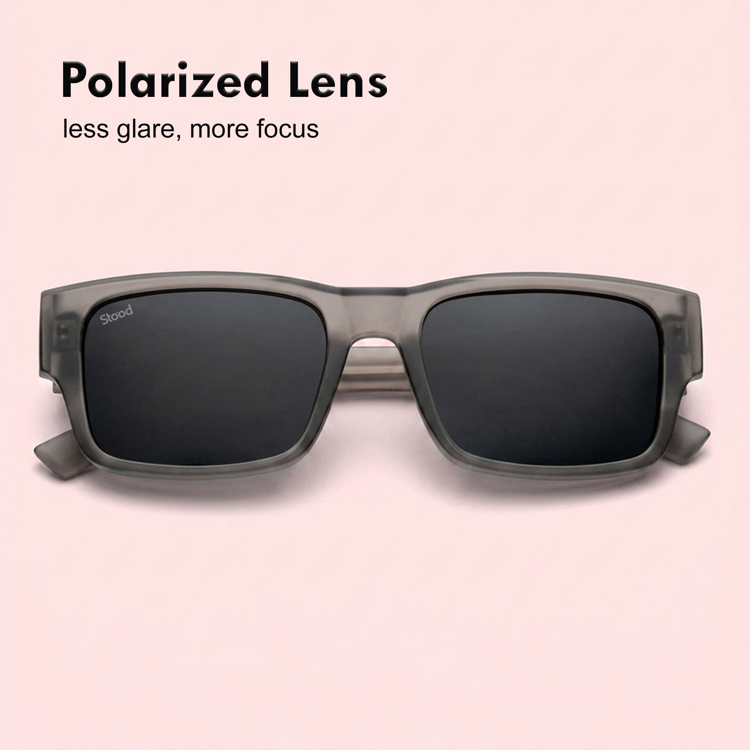 Stood Square Black Polarized UV Protection Chashma For Men & Women New Style – SG-STD0029-C2