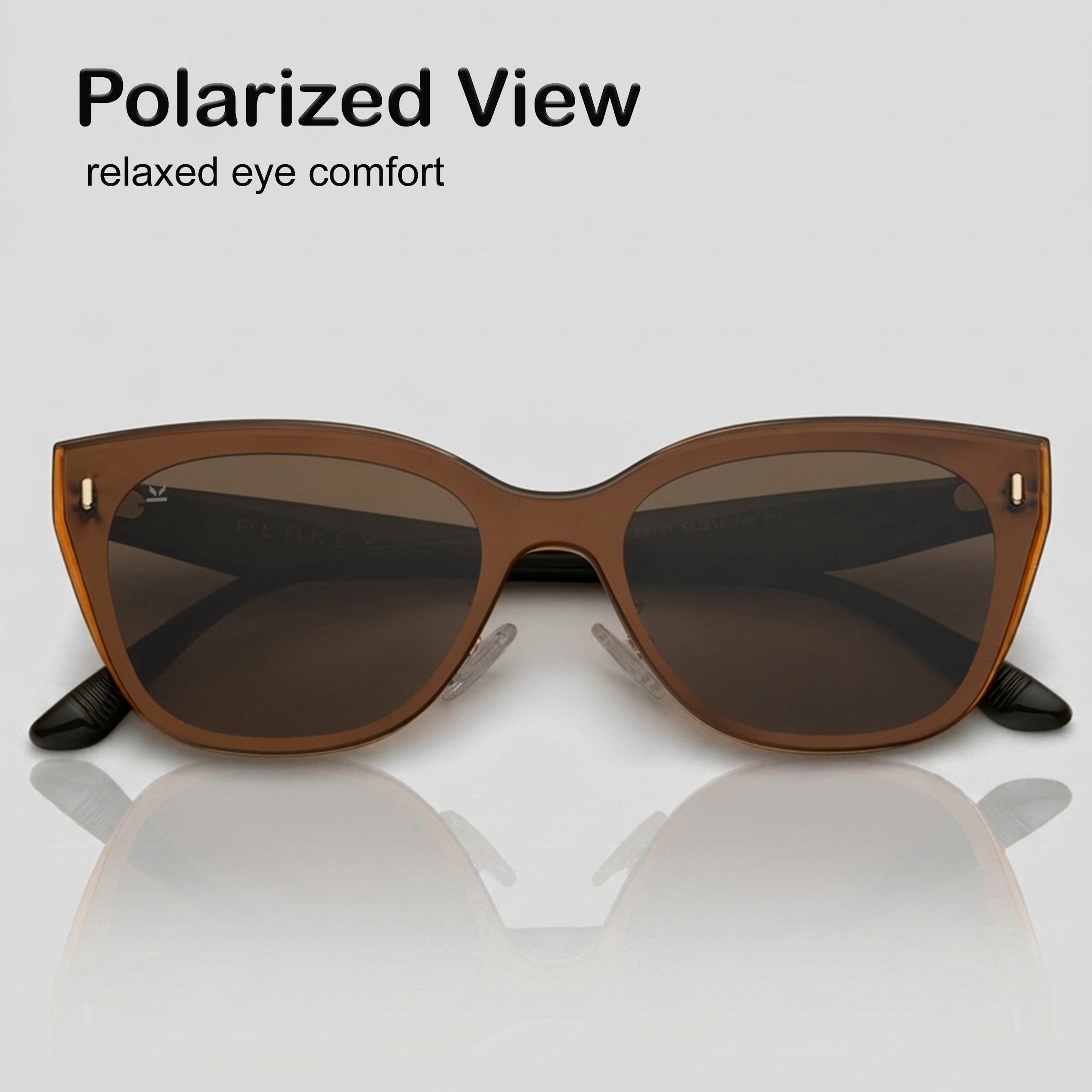 Perkey Cat Eye Square Polarized UV Protection Goggles For Men & Women Sunglasses – PRKY0021-C2