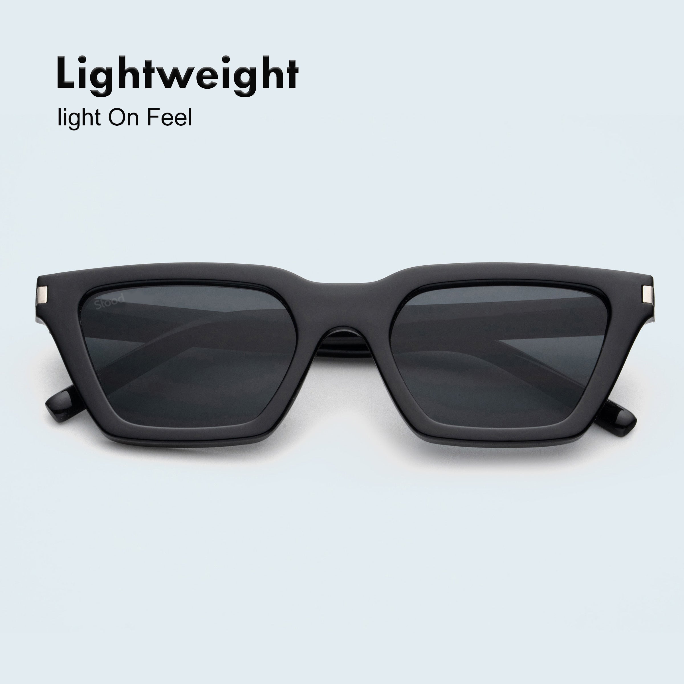 Stood Cat Eye Square Black UV Protection Sunglasses For Men & Women Stylish – SG-STD0012-C1